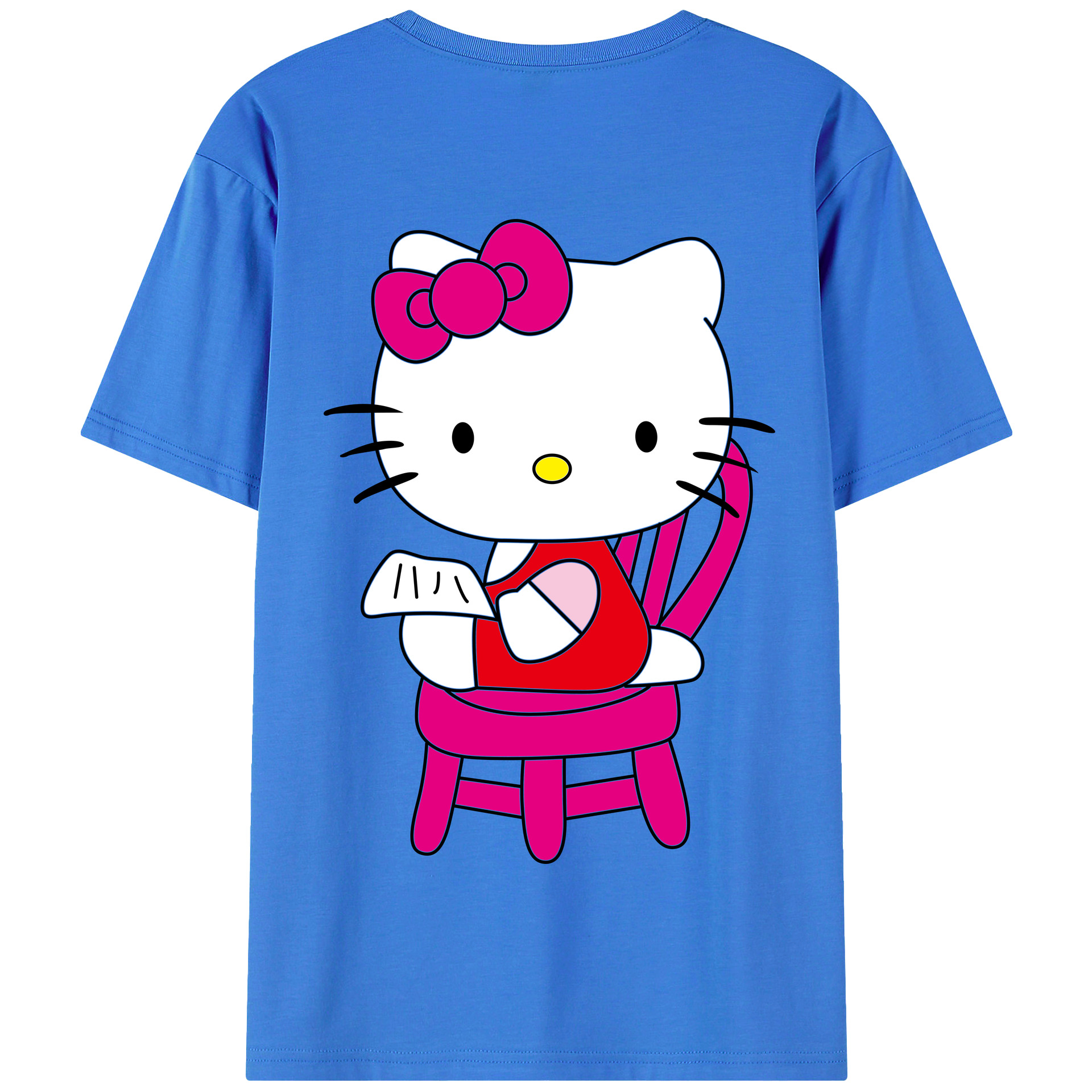 （画像用） Hello Kitty ハローキティ 綿100％半袖Tシャツ（背面プリント）