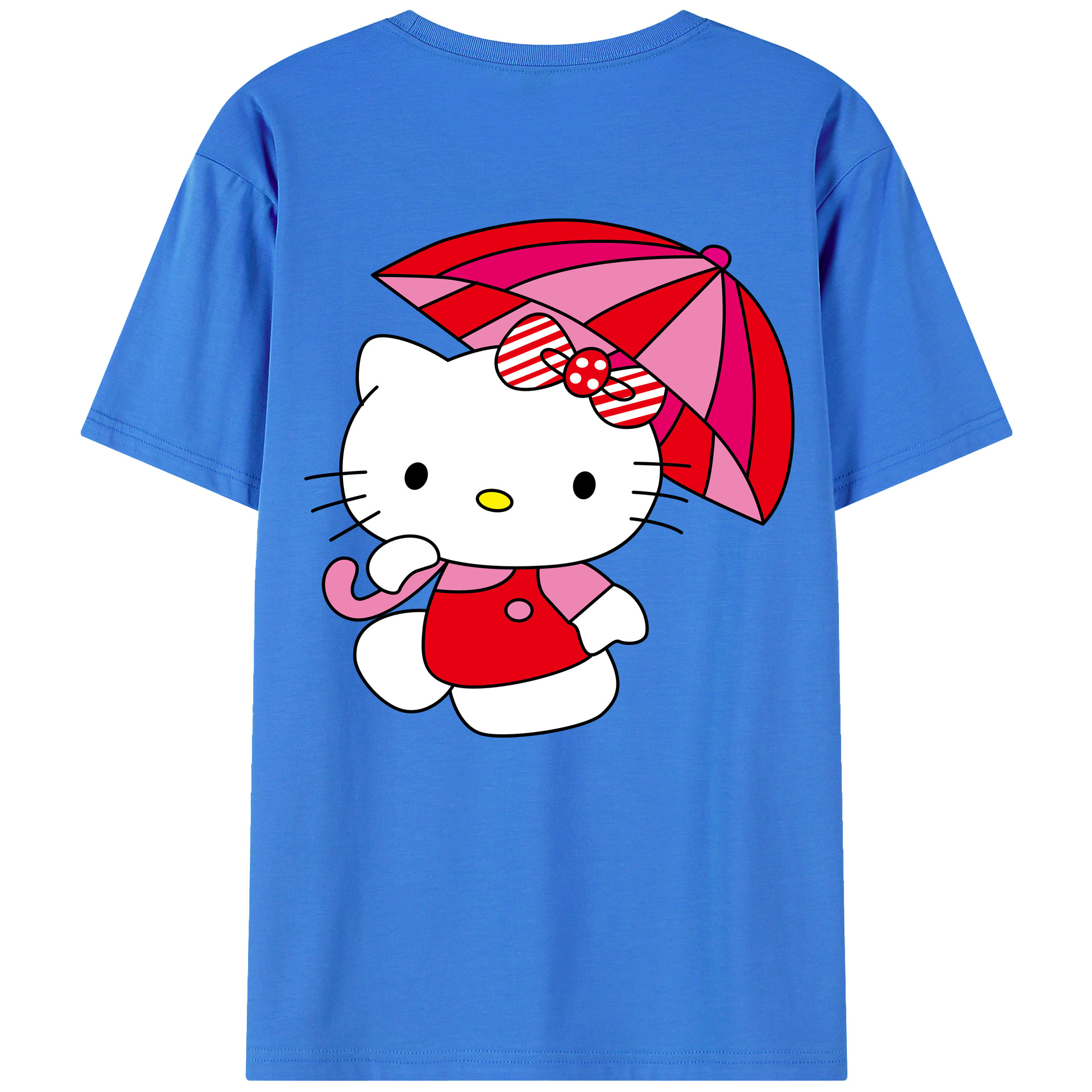（画像用） Hello Kitty ハローキティ 綿100％半袖Tシャツ（背面プリント）