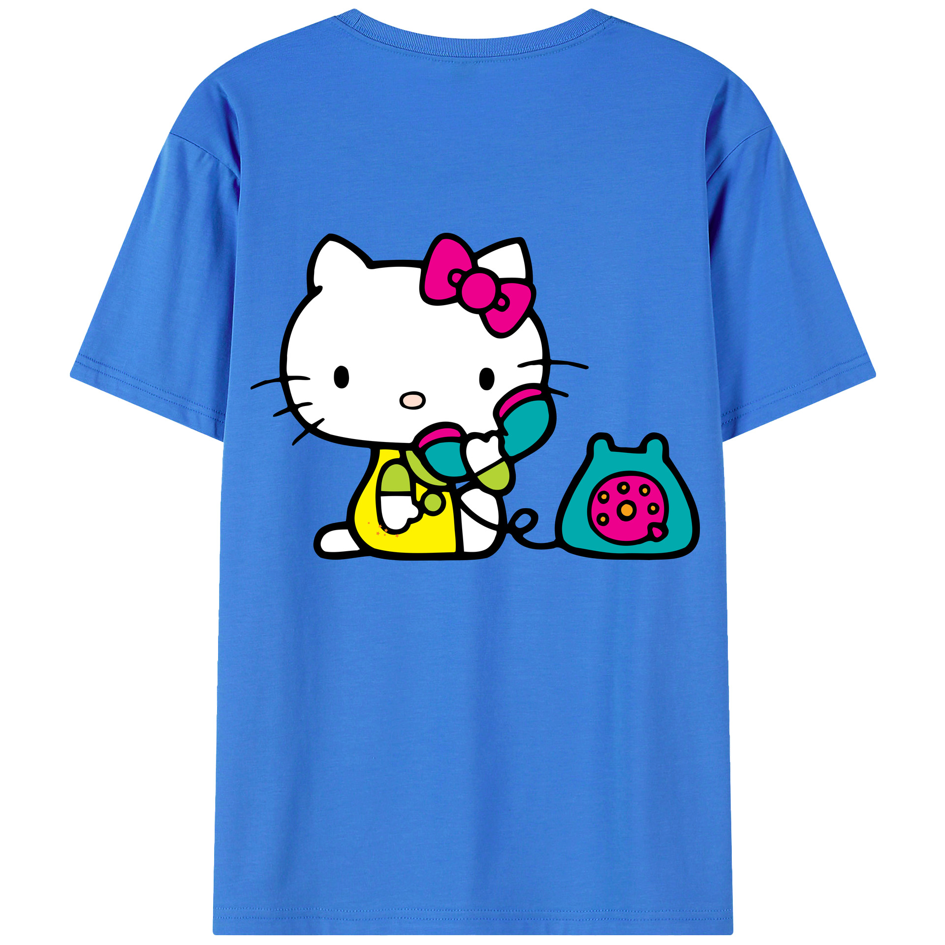 （画像用） Hello Kitty ハローキティ 綿100％半袖Tシャツ（背面プリント）