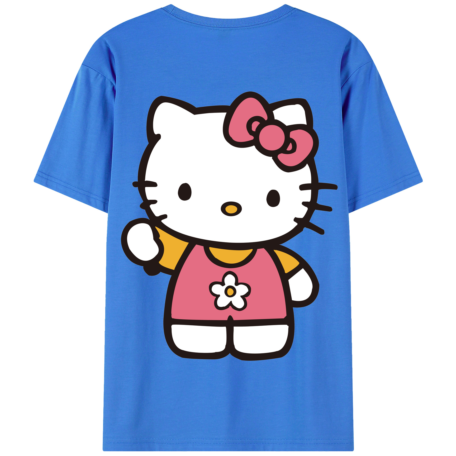 （画像用） Hello Kitty ハローキティ 綿100％半袖Tシャツ（背面プリント）