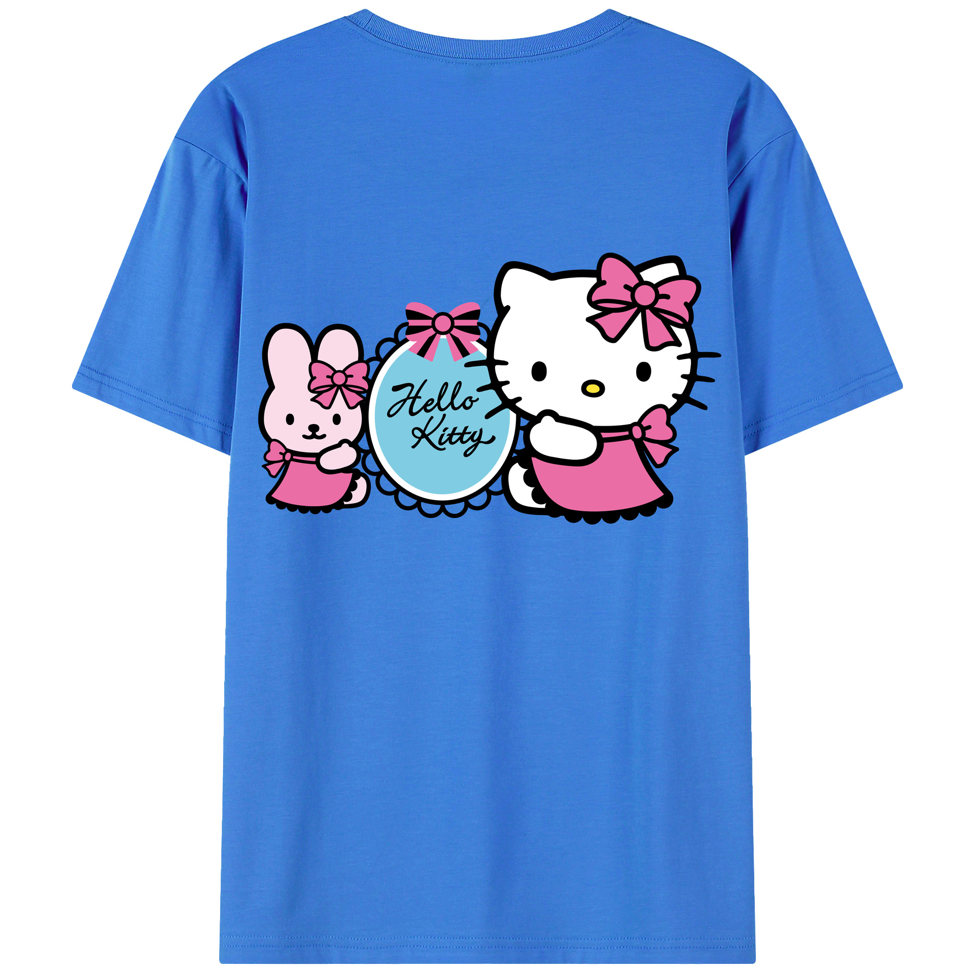 （画像用） Hello Kitty ハローキティ 綿100％半袖Tシャツ（背面プリント）