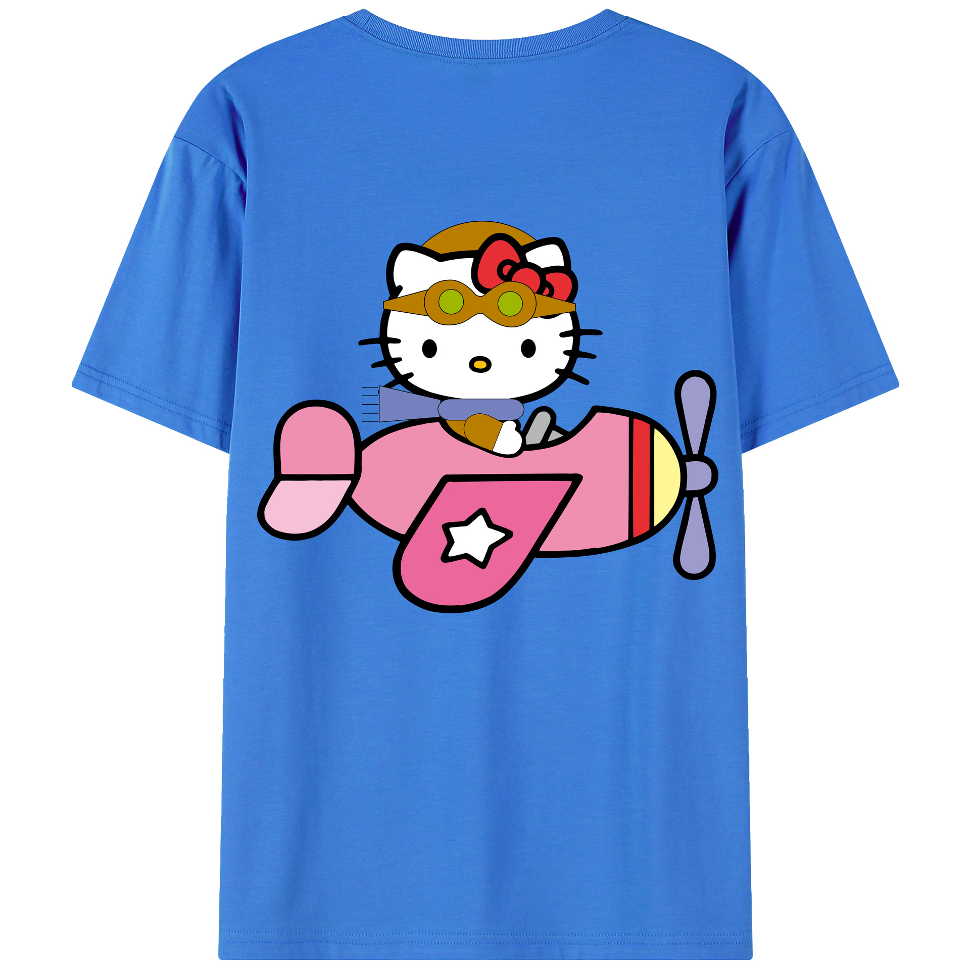 （画像用） Hello Kitty ハローキティ 綿100％半袖Tシャツ（背面プリント）