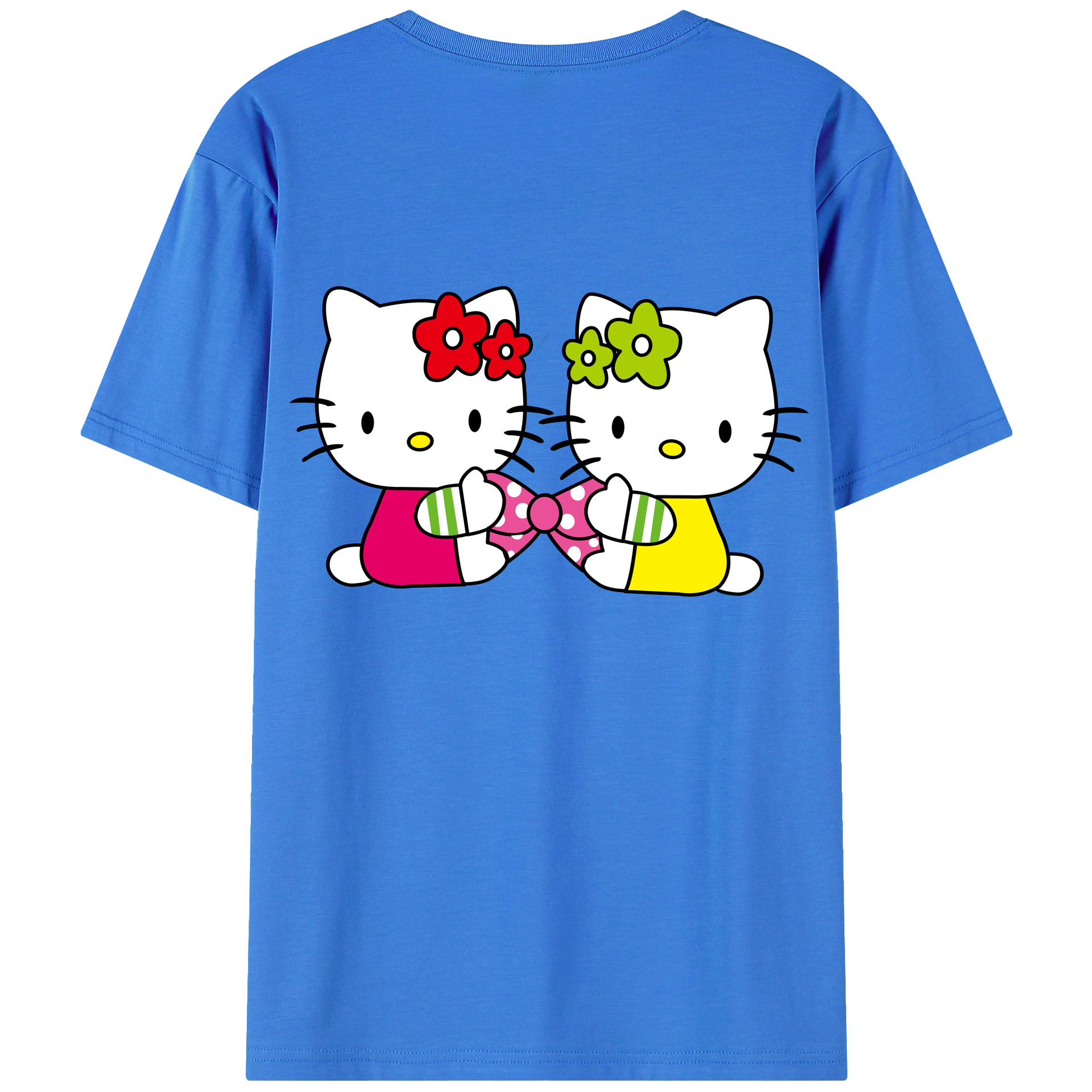 （画像用） Hello Kitty ハローキティ 綿100％半袖Tシャツ（背面プリント）