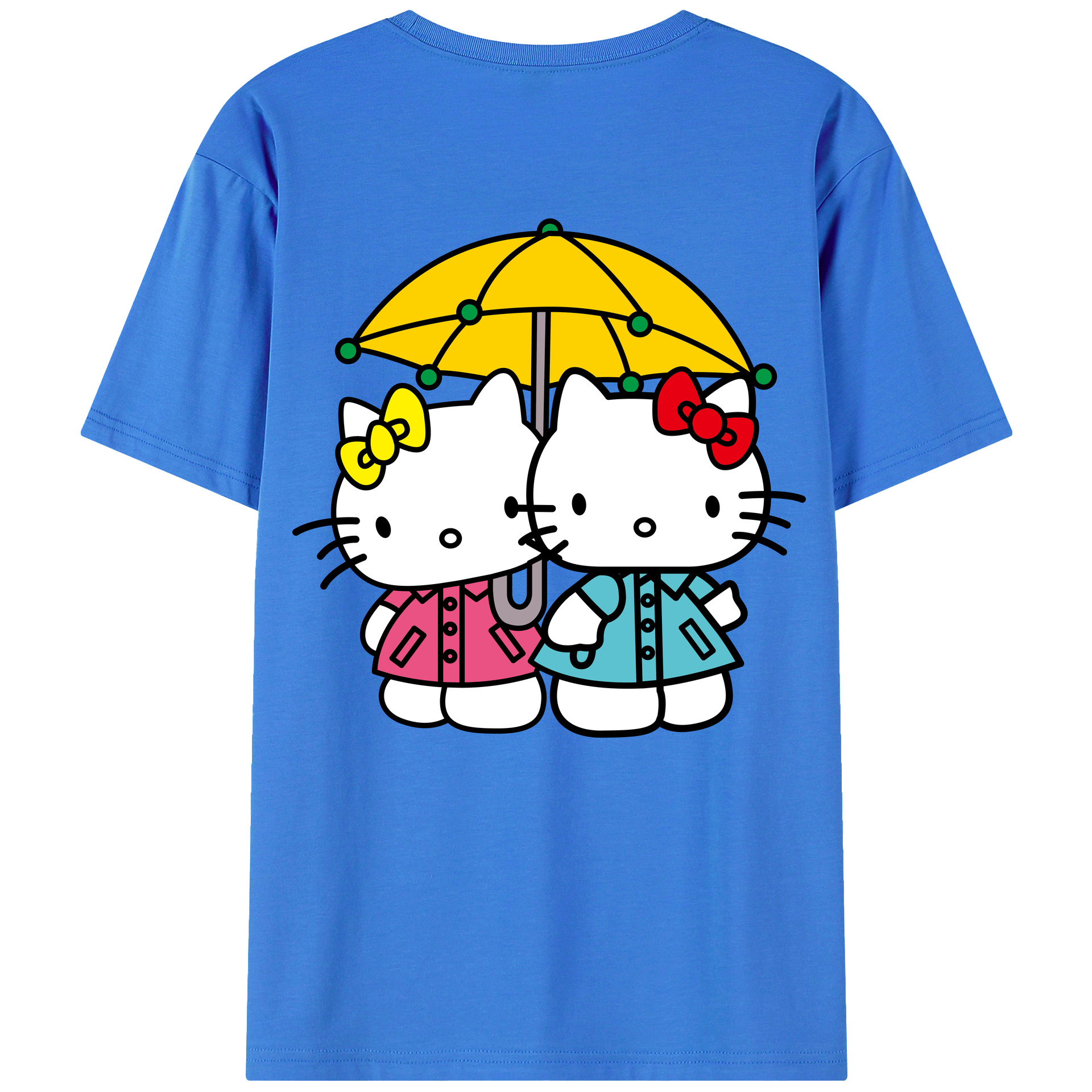 （画像用） Hello Kitty ハローキティ 綿100％半袖Tシャツ（背面プリント）