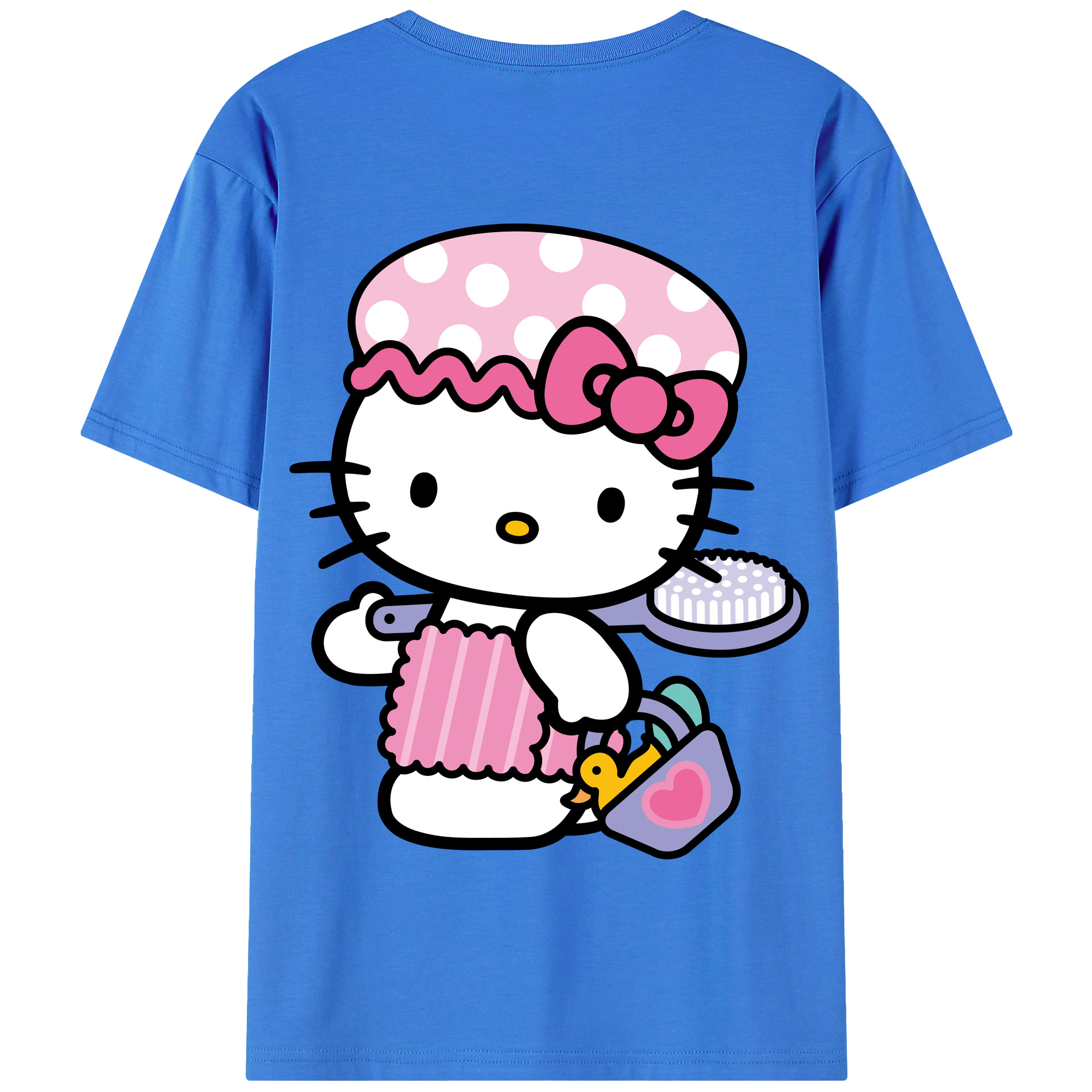 （画像用） Hello Kitty ハローキティ 綿100％半袖Tシャツ（背面プリント）