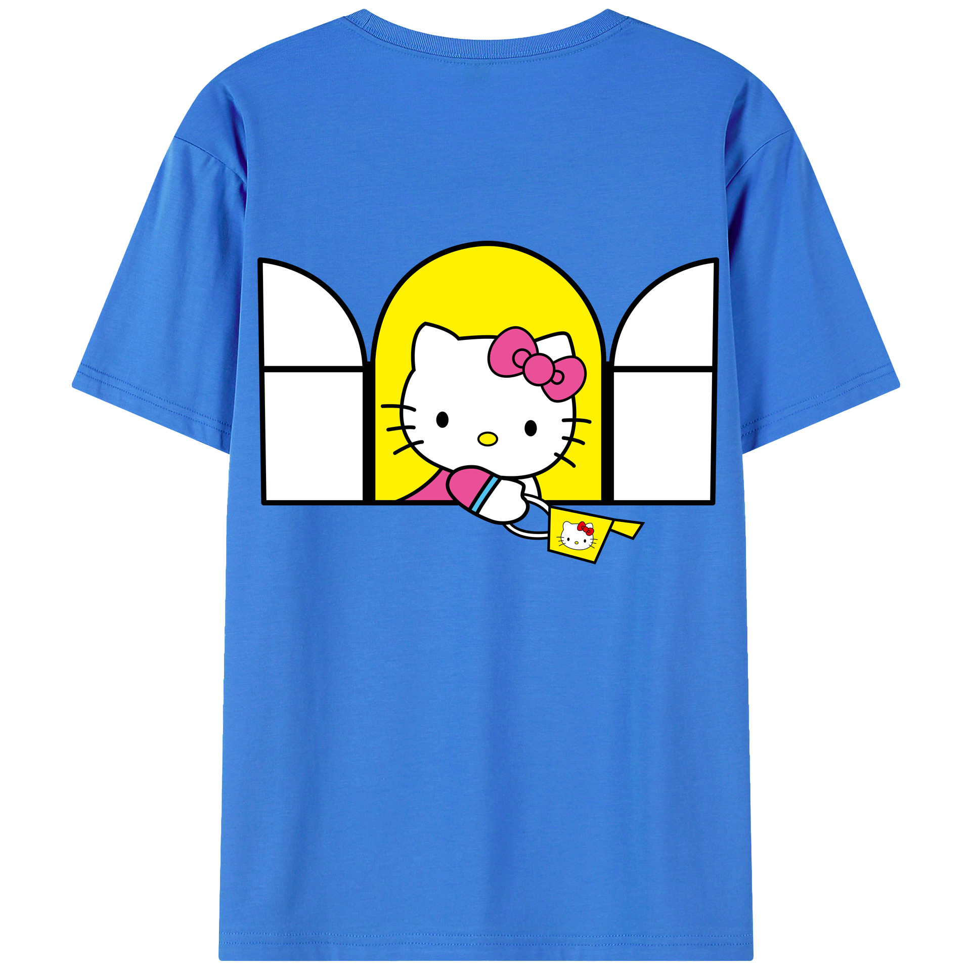 （画像用） Hello Kitty ハローキティ 綿100％半袖Tシャツ（背面プリント）