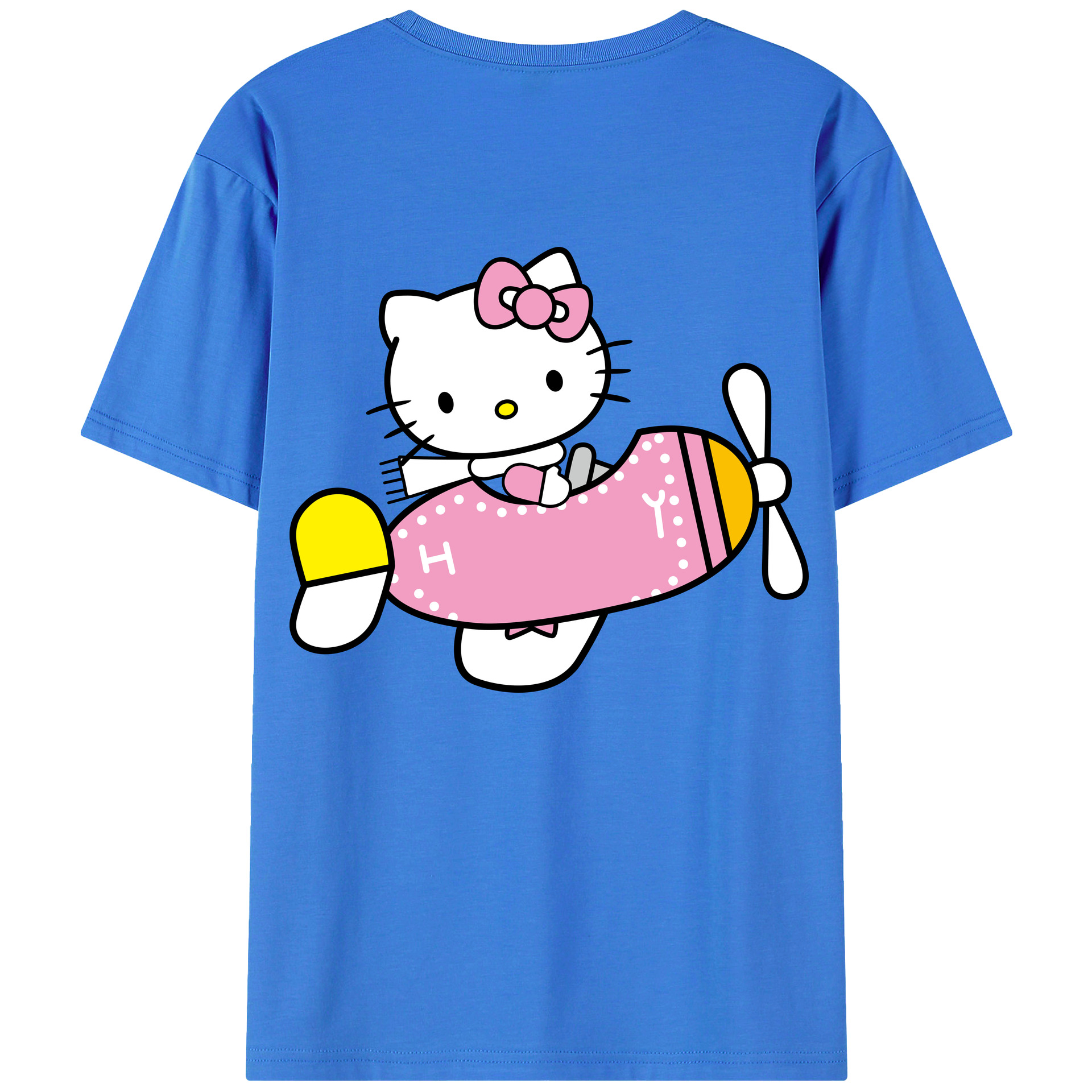 （画像用） Hello Kitty ハローキティ 綿100％半袖Tシャツ（背面プリント）