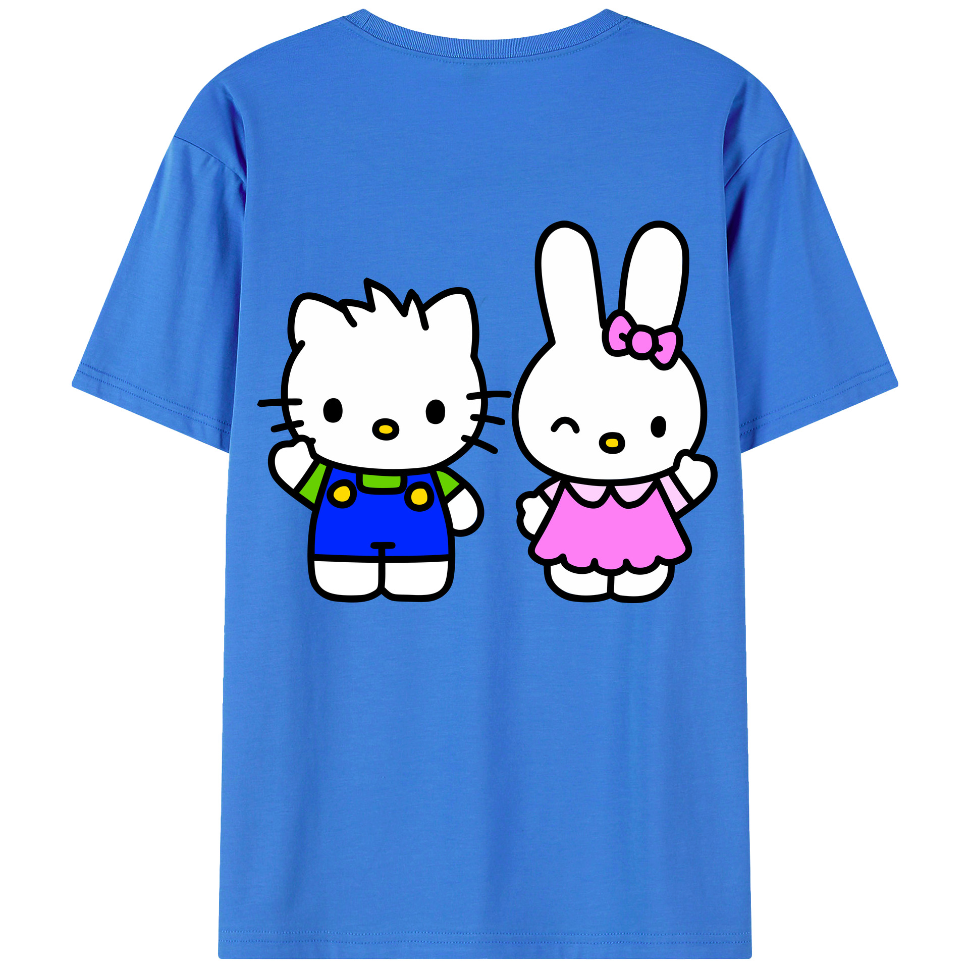 （画像用） Hello Kitty ハローキティ 綿100％半袖Tシャツ（背面プリント）