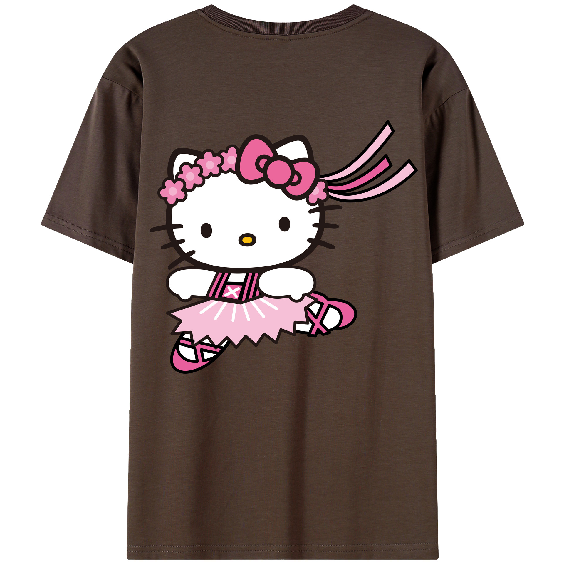 （画像用） Hello Kitty ハローキティ 綿100％半袖Tシャツ（背面プリント）