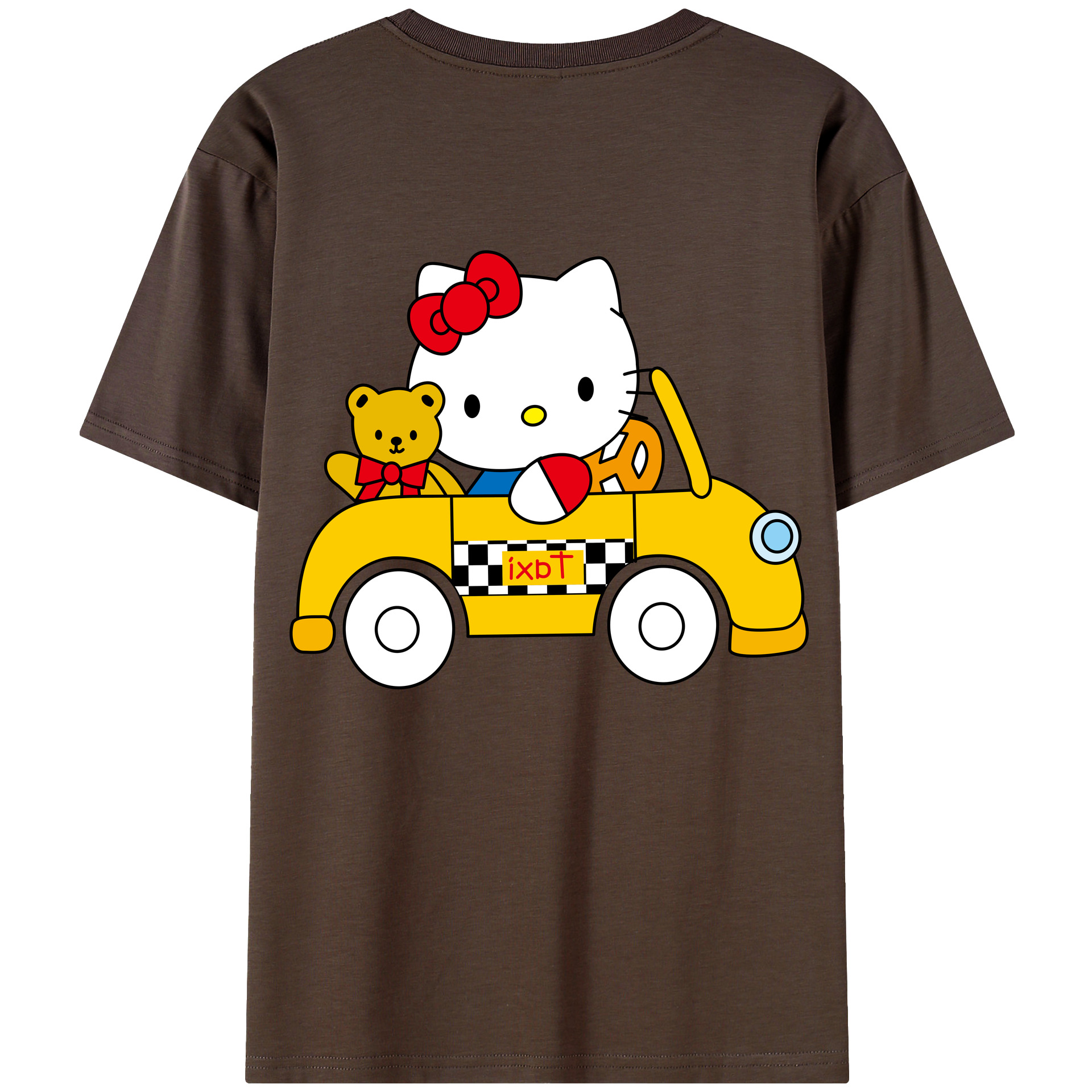 （画像用） Hello Kitty ハローキティ 綿100％半袖Tシャツ（背面プリント）