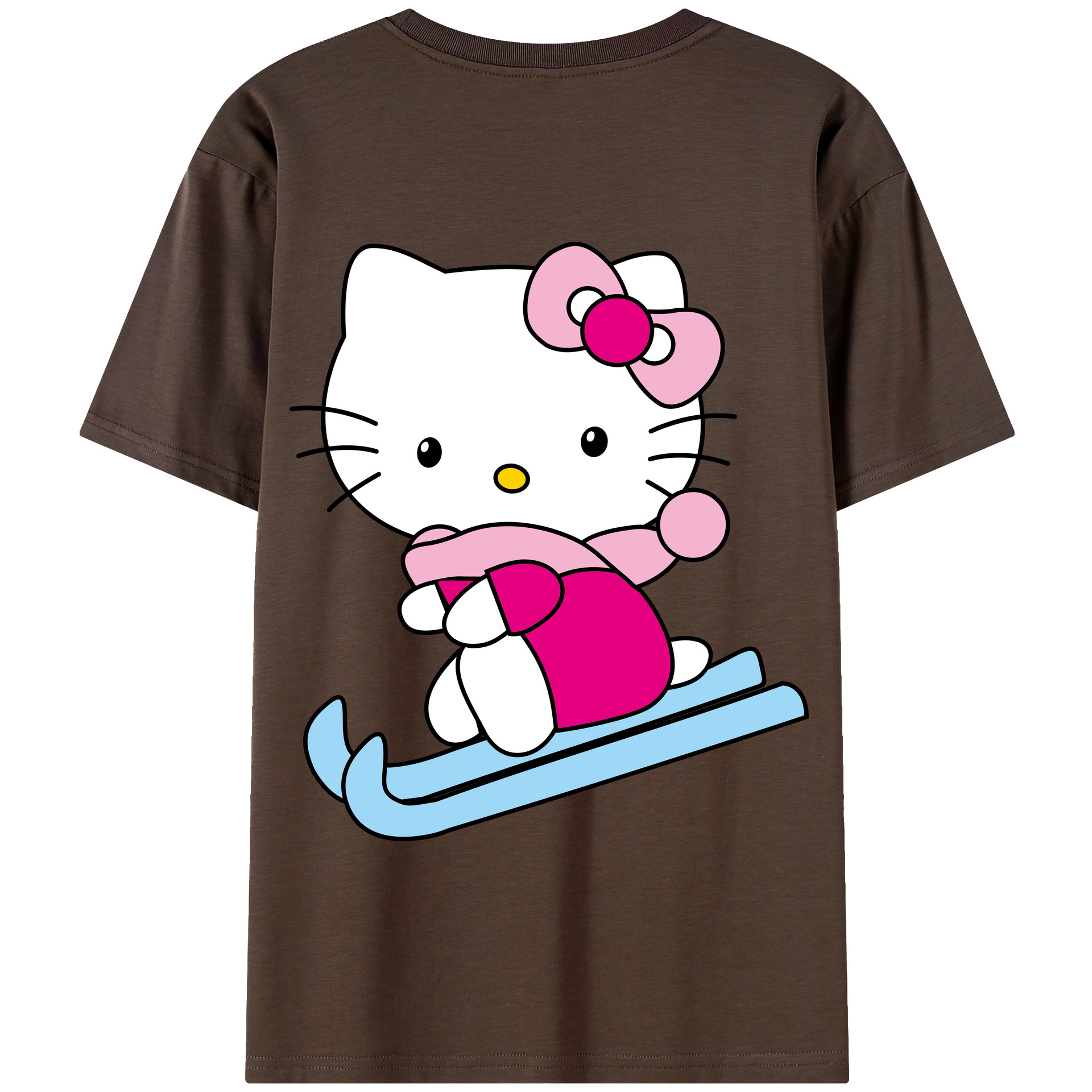 （画像用） Hello Kitty ハローキティ 綿100％半袖Tシャツ（背面プリント）