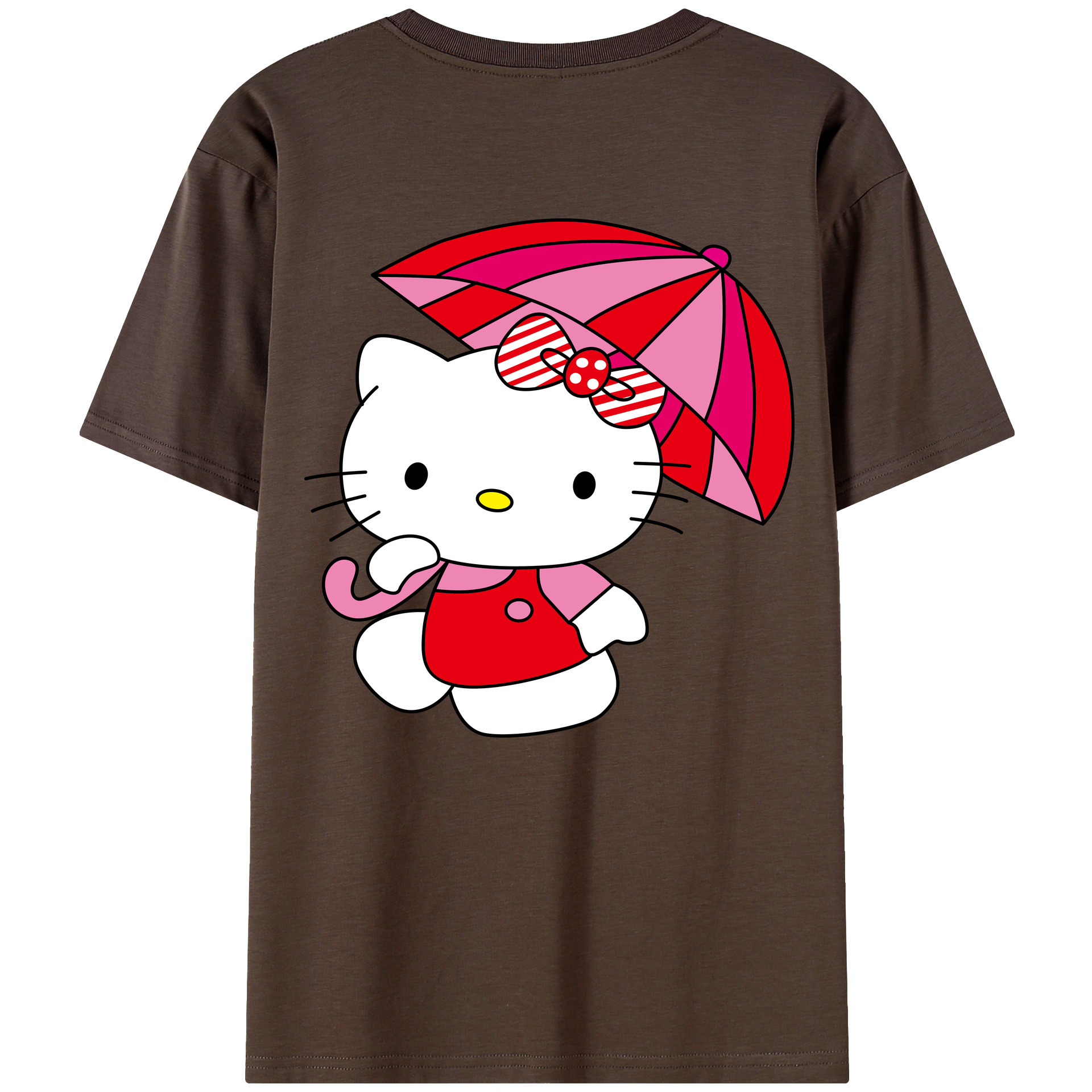 （画像用） Hello Kitty ハローキティ 綿100％半袖Tシャツ（背面プリント）