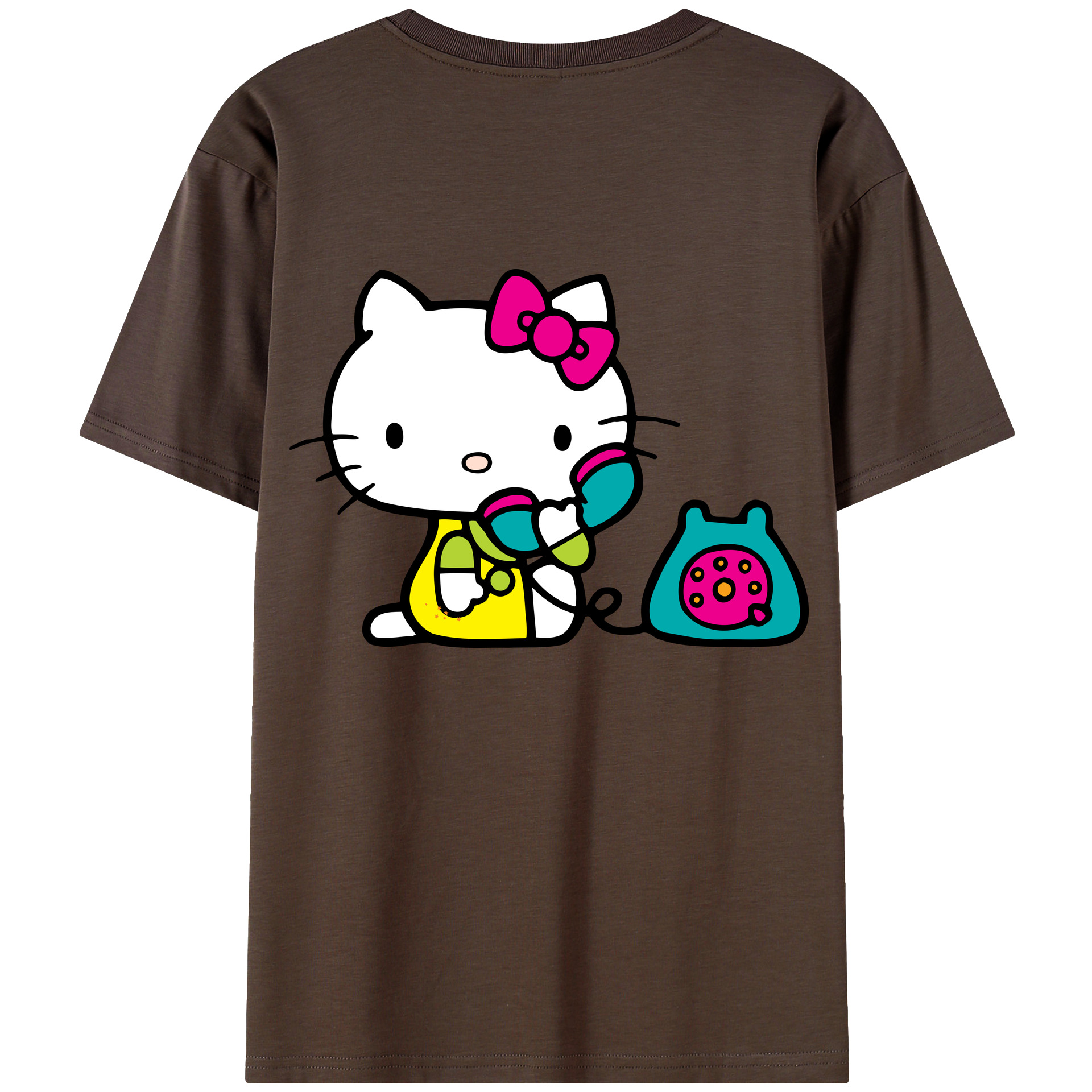 （画像用） Hello Kitty ハローキティ 綿100％半袖Tシャツ（背面プリント）