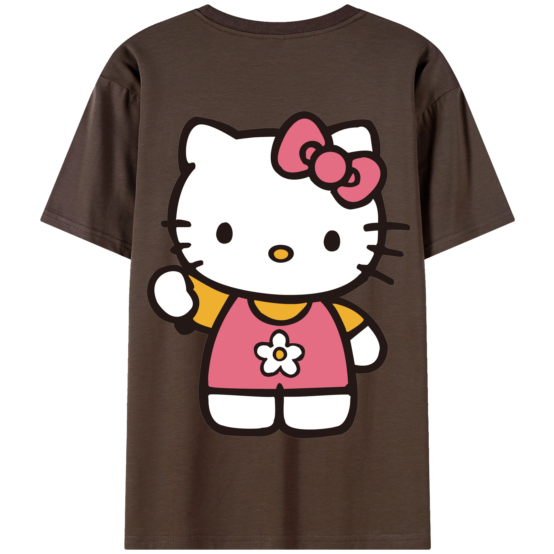 （画像用） Hello Kitty ハローキティ 綿100％半袖Tシャツ（背面プリント）