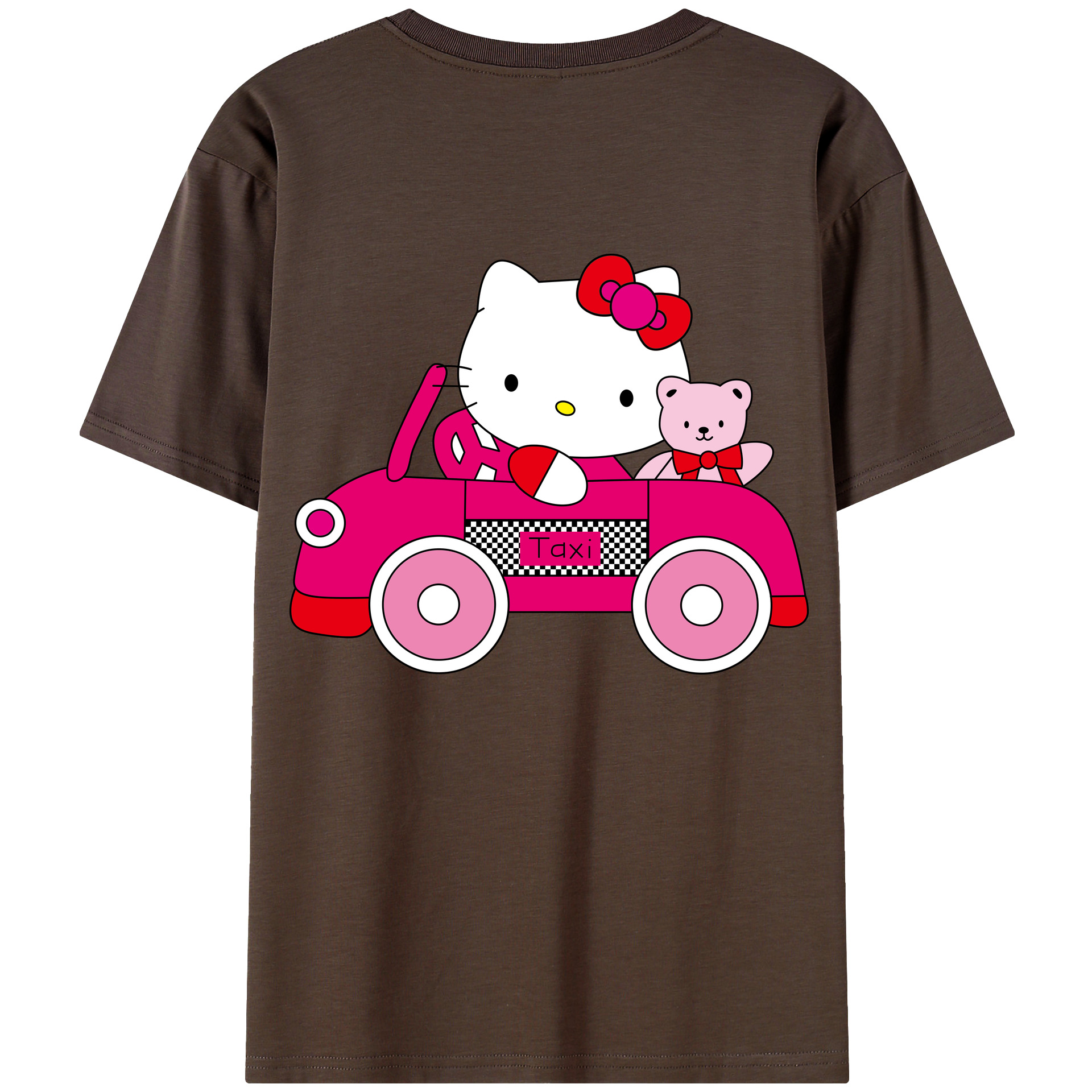 （画像用） Hello Kitty ハローキティ 綿100％半袖Tシャツ（背面プリント）