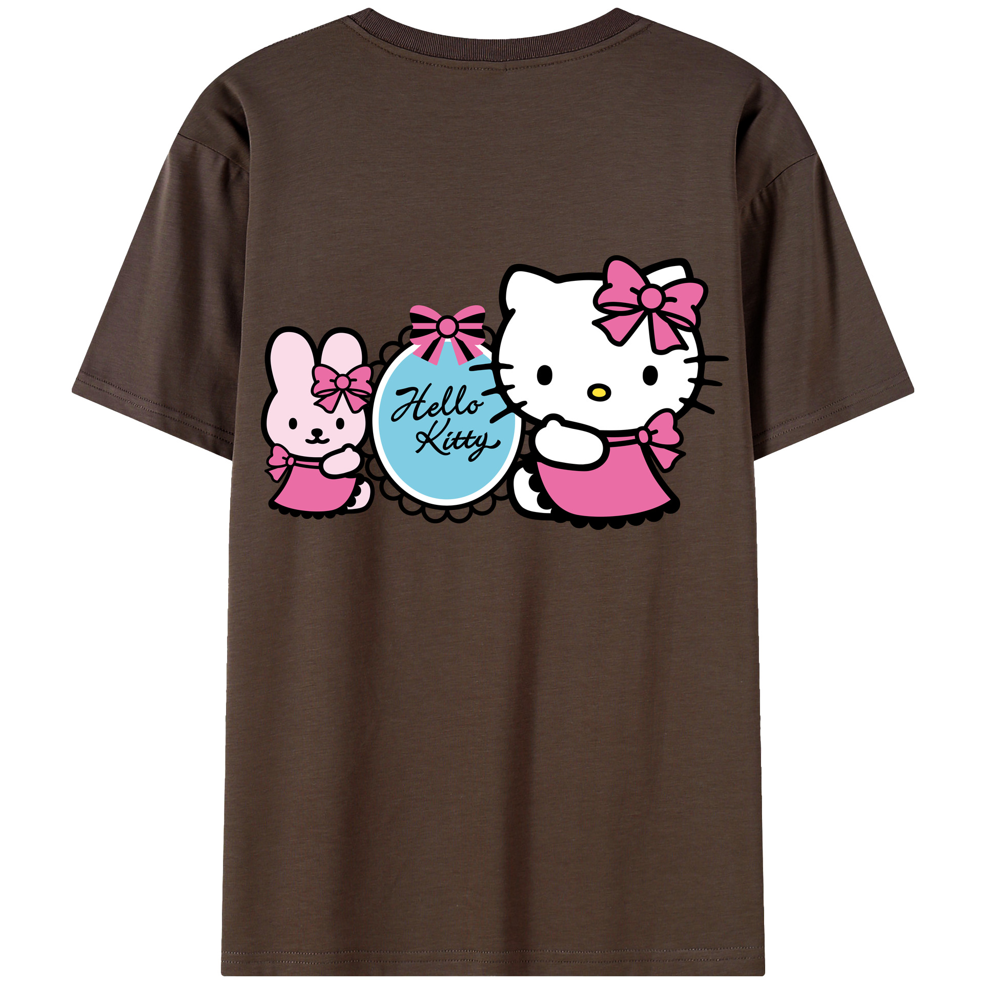 （画像用） Hello Kitty ハローキティ 綿100％半袖Tシャツ（背面プリント）