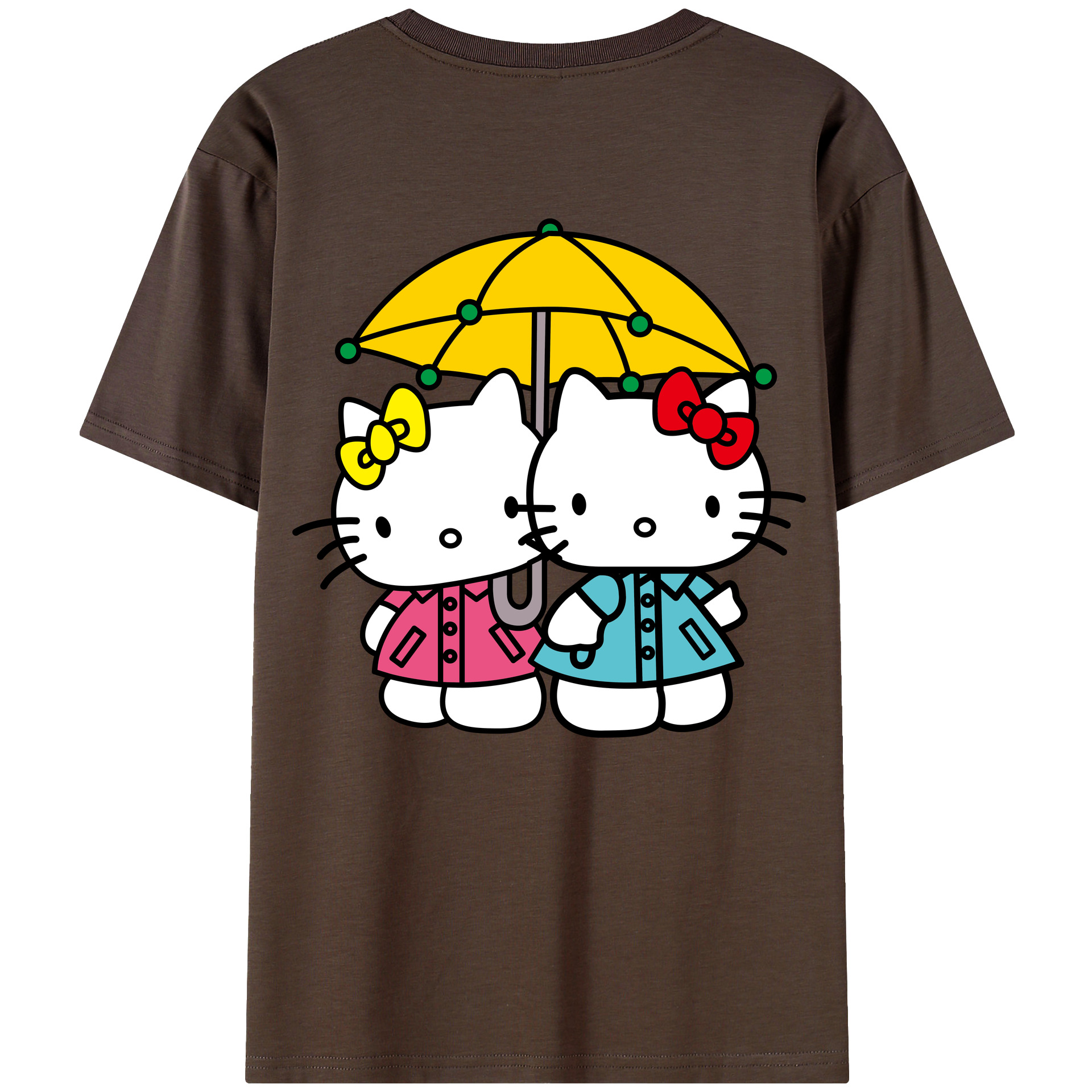 （画像用） Hello Kitty ハローキティ 綿100％半袖Tシャツ（背面プリント）