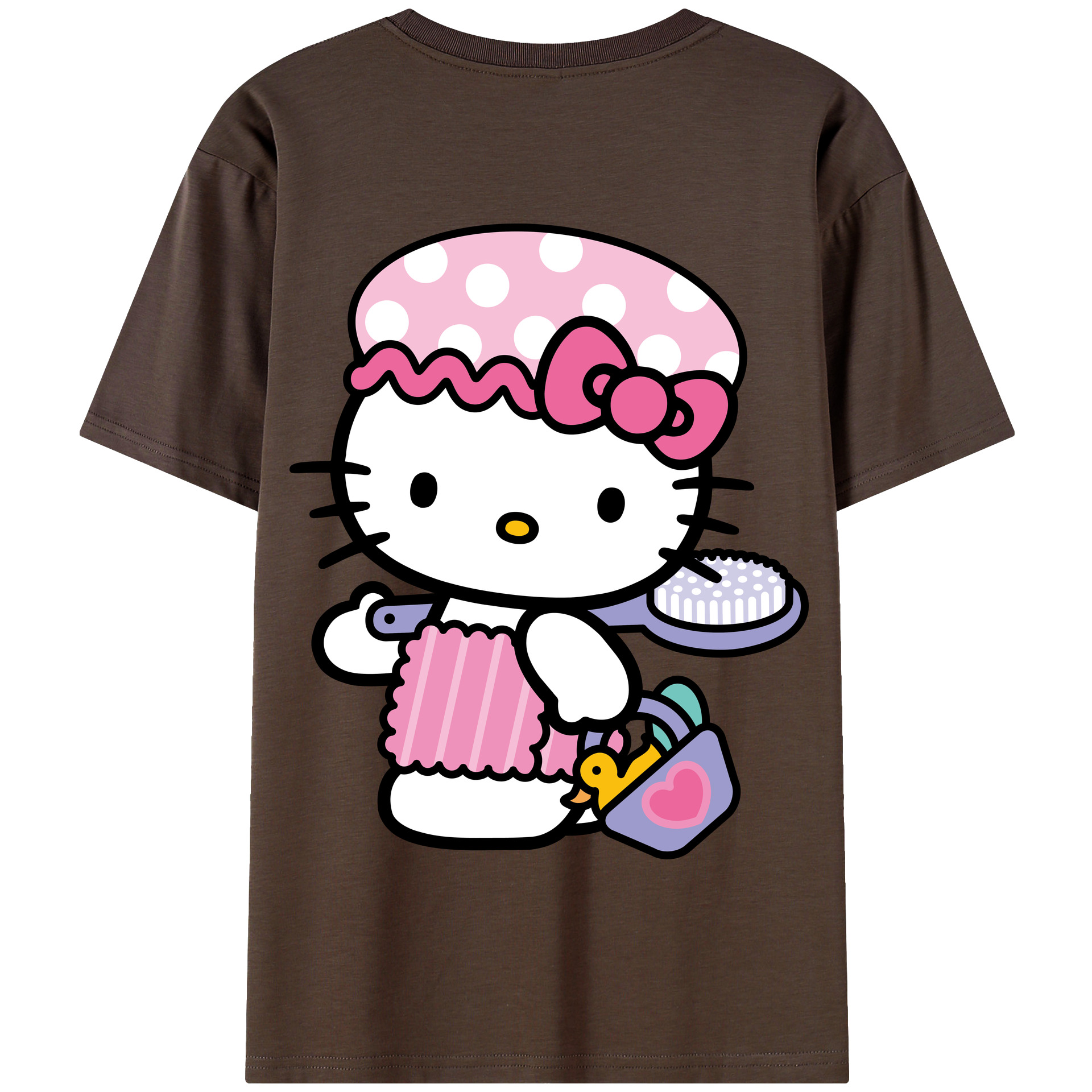 （画像用） Hello Kitty ハローキティ 綿100％半袖Tシャツ（背面プリント）