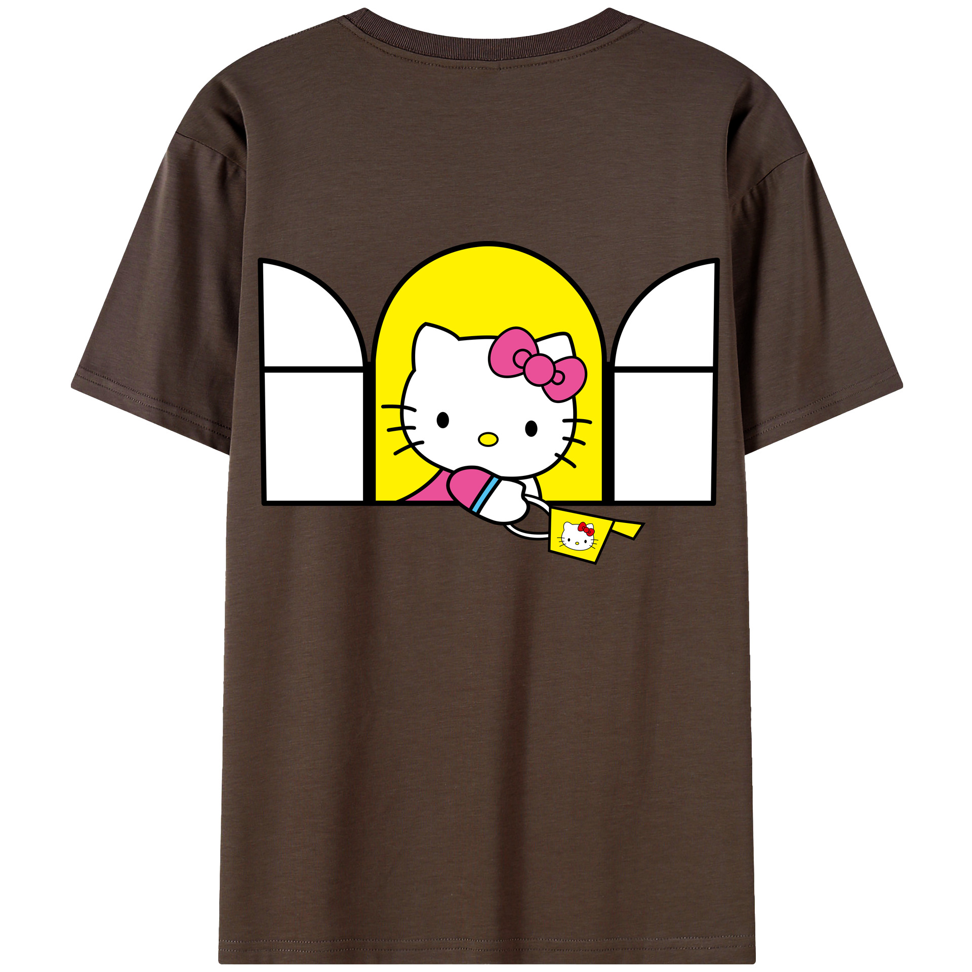 （画像用） Hello Kitty ハローキティ 綿100％半袖Tシャツ（背面プリント）