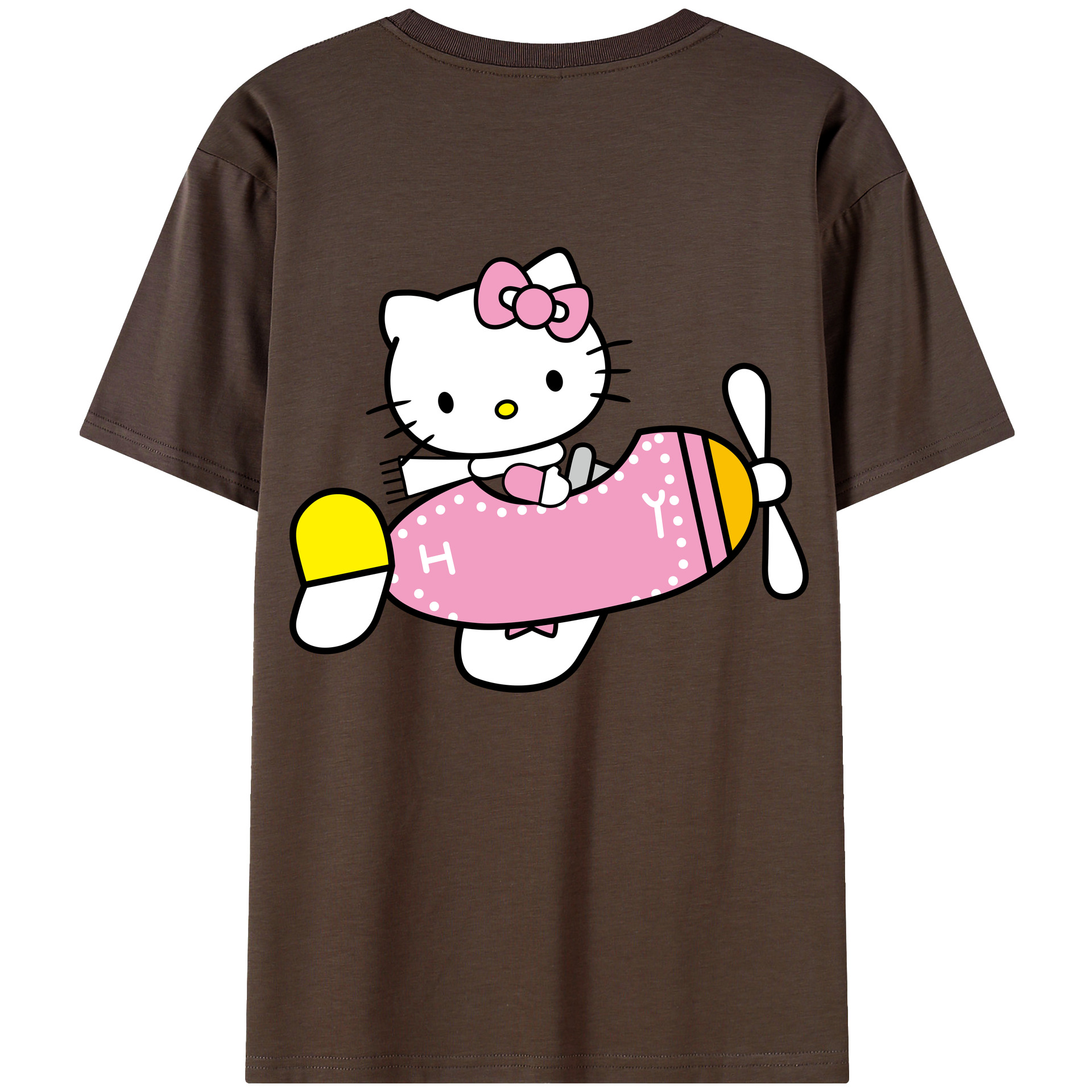 （画像用） Hello Kitty ハローキティ 綿100％半袖Tシャツ（背面プリント）