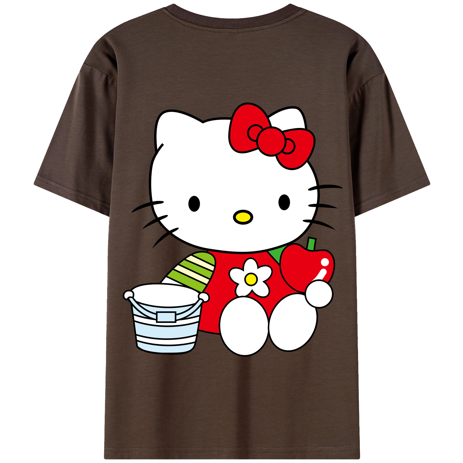 （画像用） Hello Kitty ハローキティ 綿100％半袖Tシャツ（背面プリント）