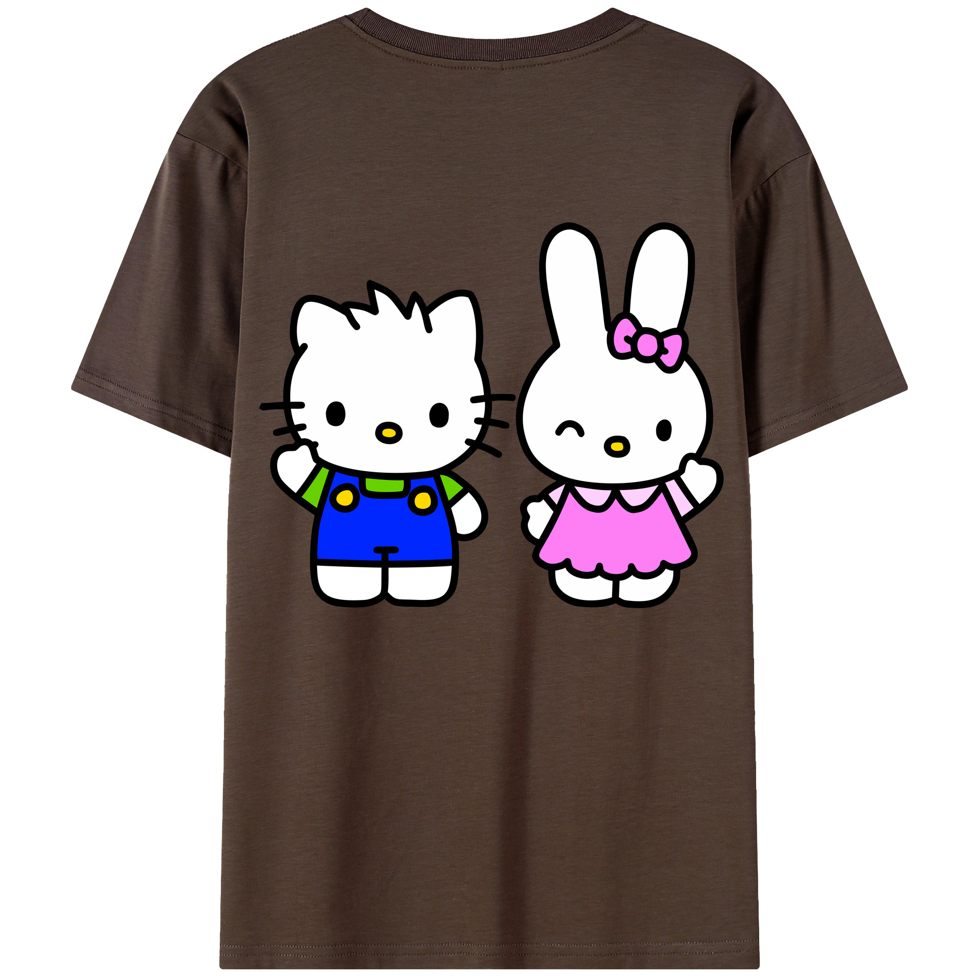 （画像用） Hello Kitty ハローキティ 綿100％半袖Tシャツ（背面プリント）