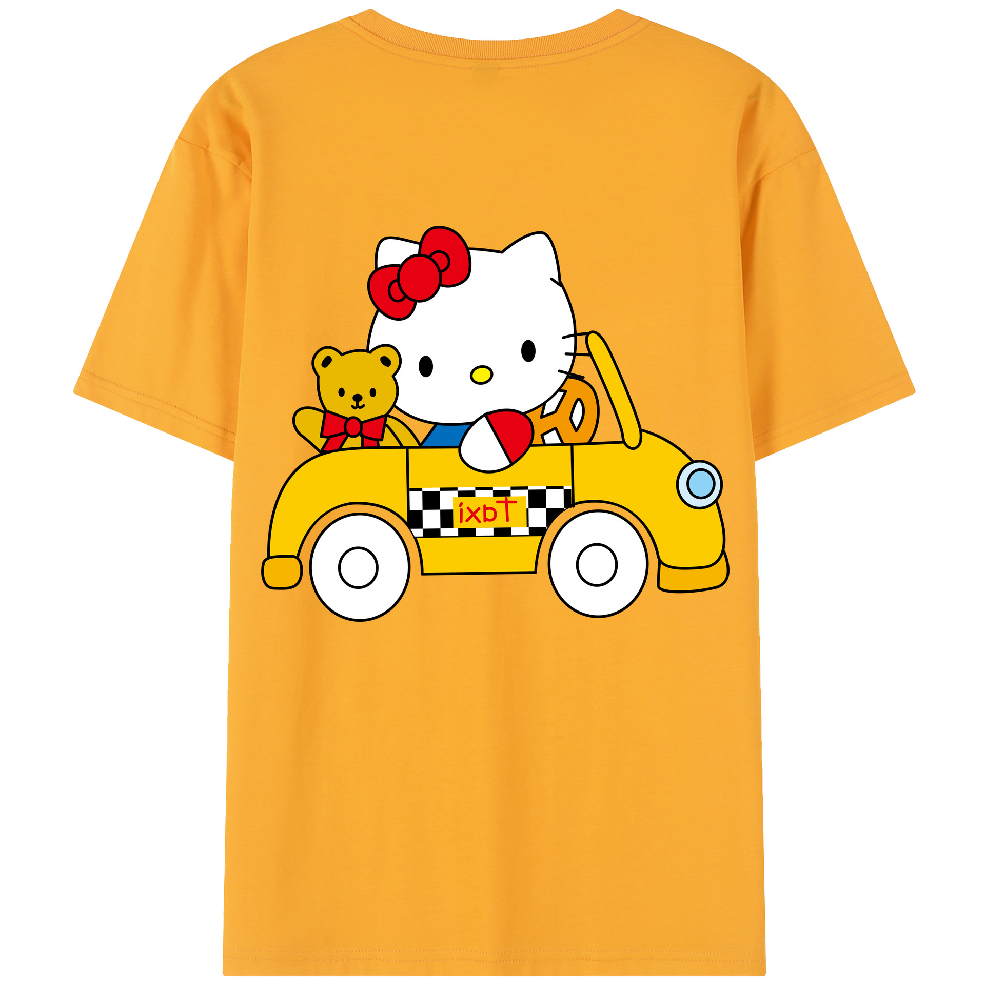 （画像用） Hello Kitty ハローキティ 綿100％半袖Tシャツ（背面プリント）