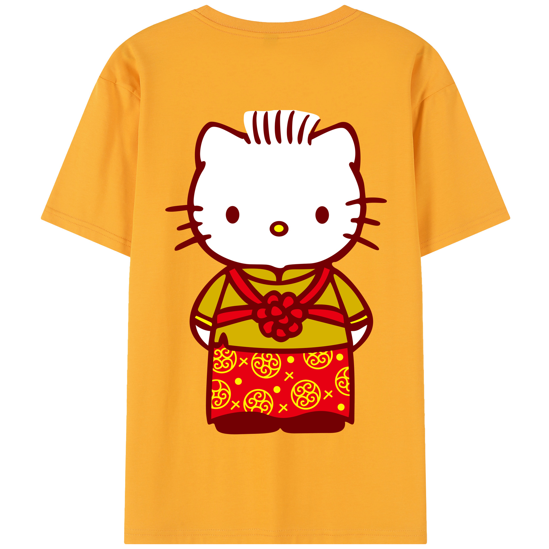 （画像用） Hello Kitty ハローキティ 綿100％半袖Tシャツ（背面プリント）