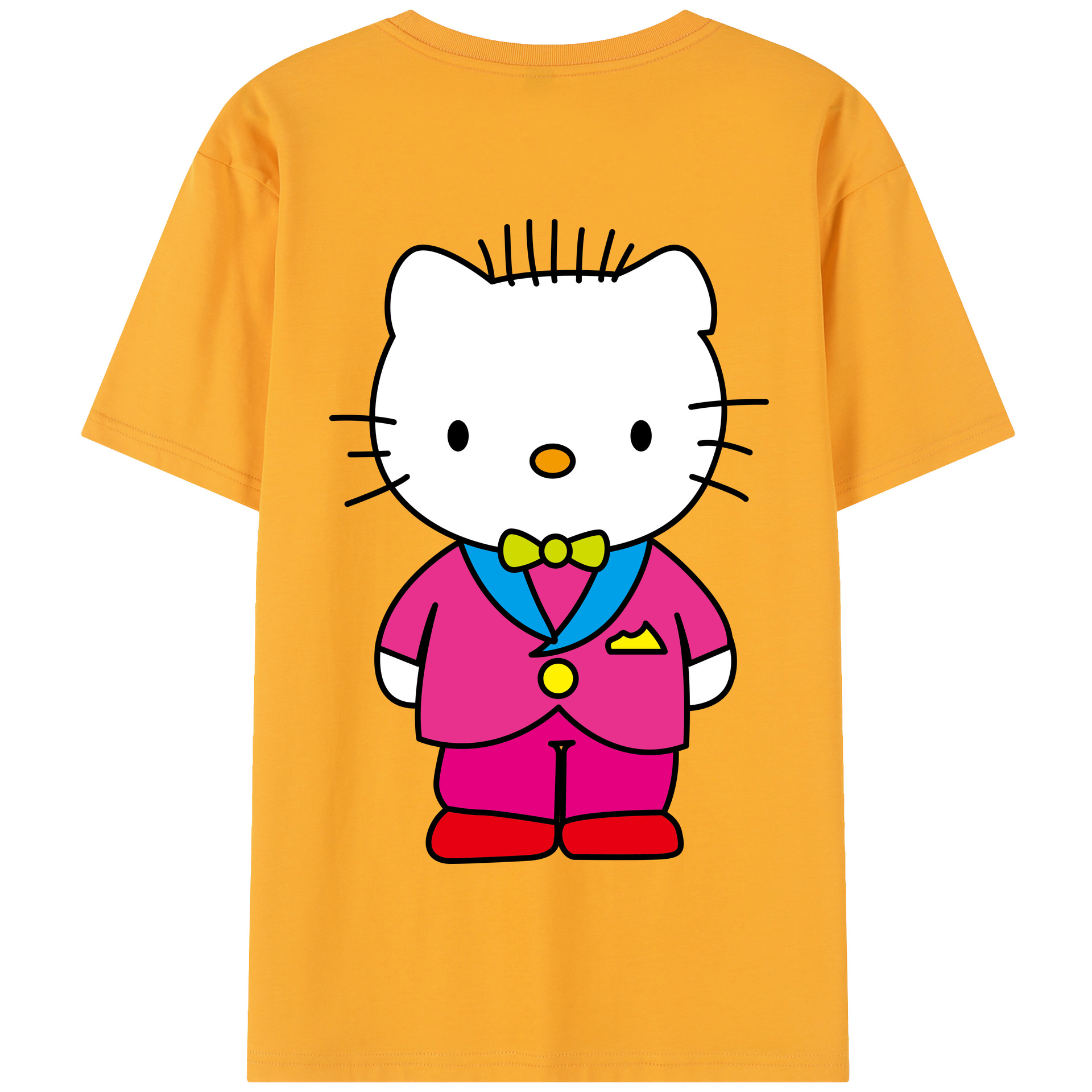 （画像用） Hello Kitty ハローキティ 綿100％半袖Tシャツ（背面プリント）