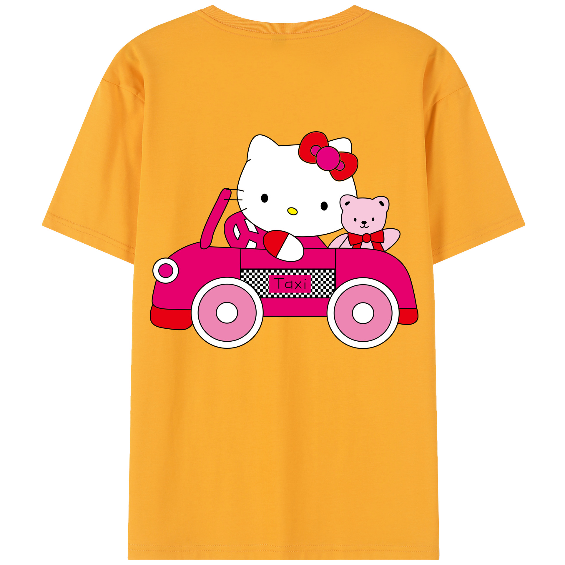 （画像用） Hello Kitty ハローキティ 綿100％半袖Tシャツ（背面プリント）