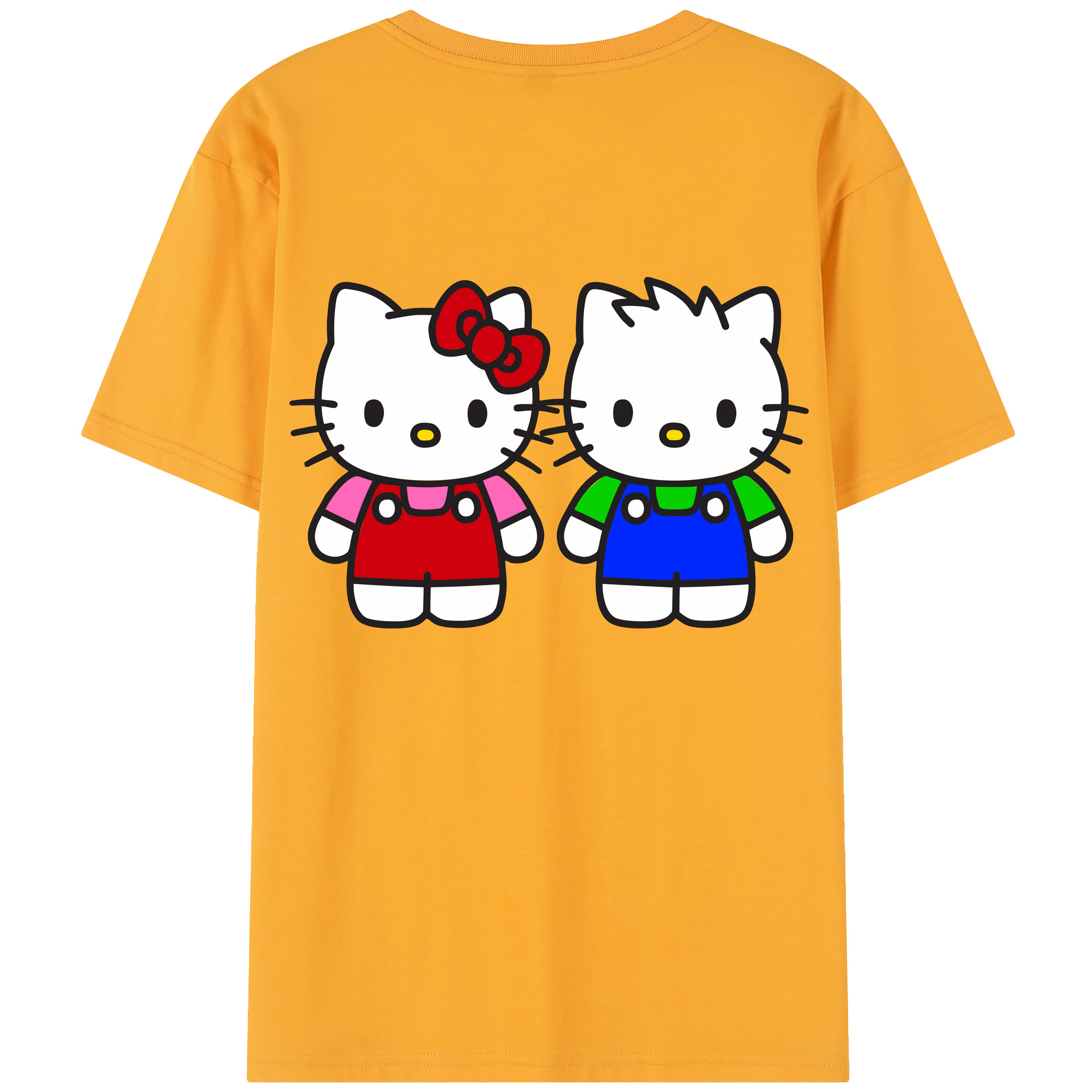 （画像用） Hello Kitty ハローキティ 綿100％半袖Tシャツ（背面プリント）