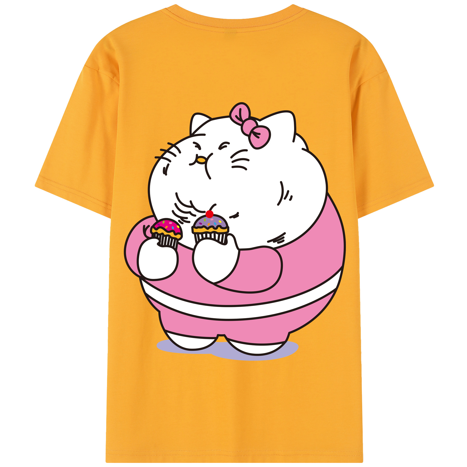 （画像用） Hello Kitty ハローキティ 綿100％半袖Tシャツ（背面プリント）