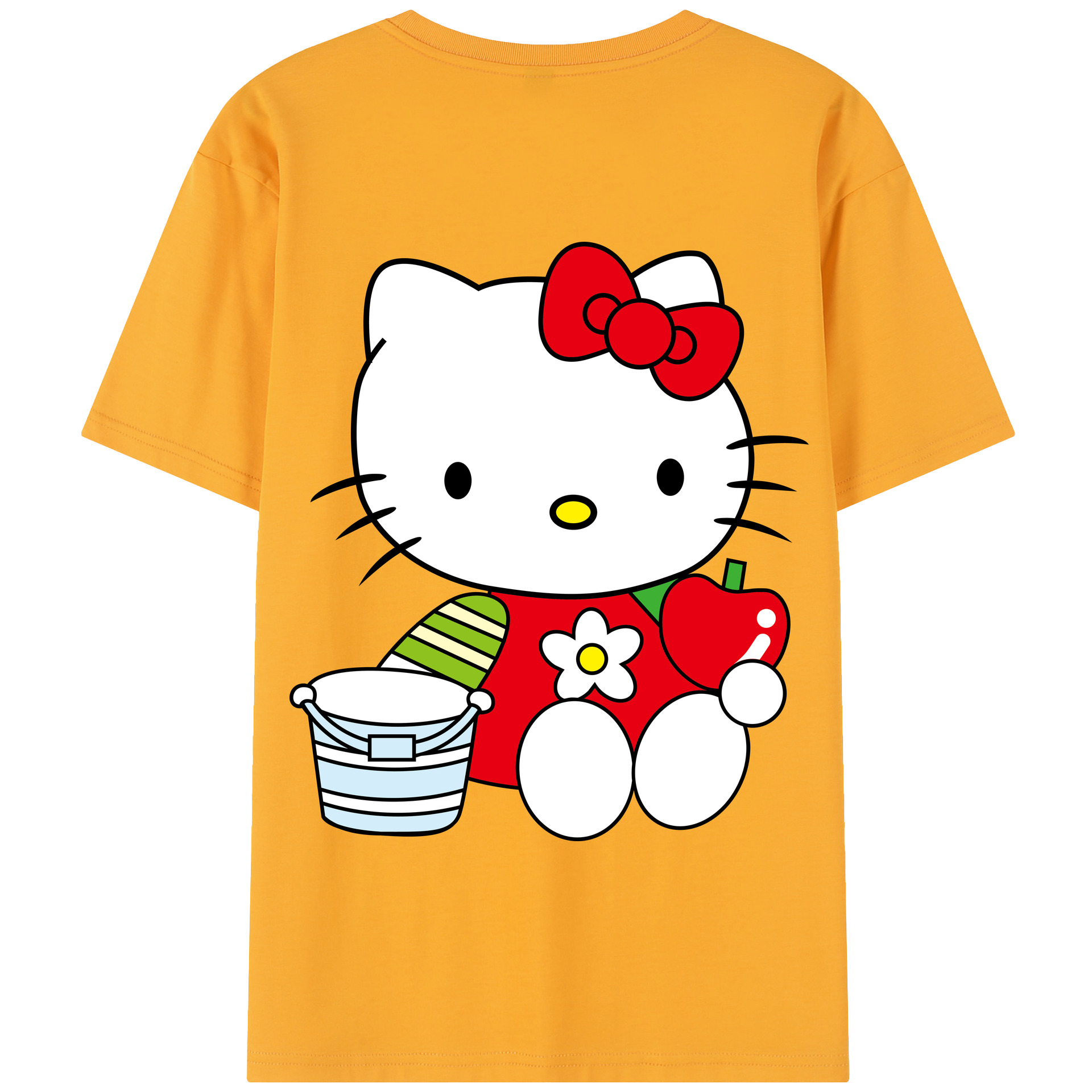 （画像用） Hello Kitty ハローキティ 綿100％半袖Tシャツ（背面プリント）