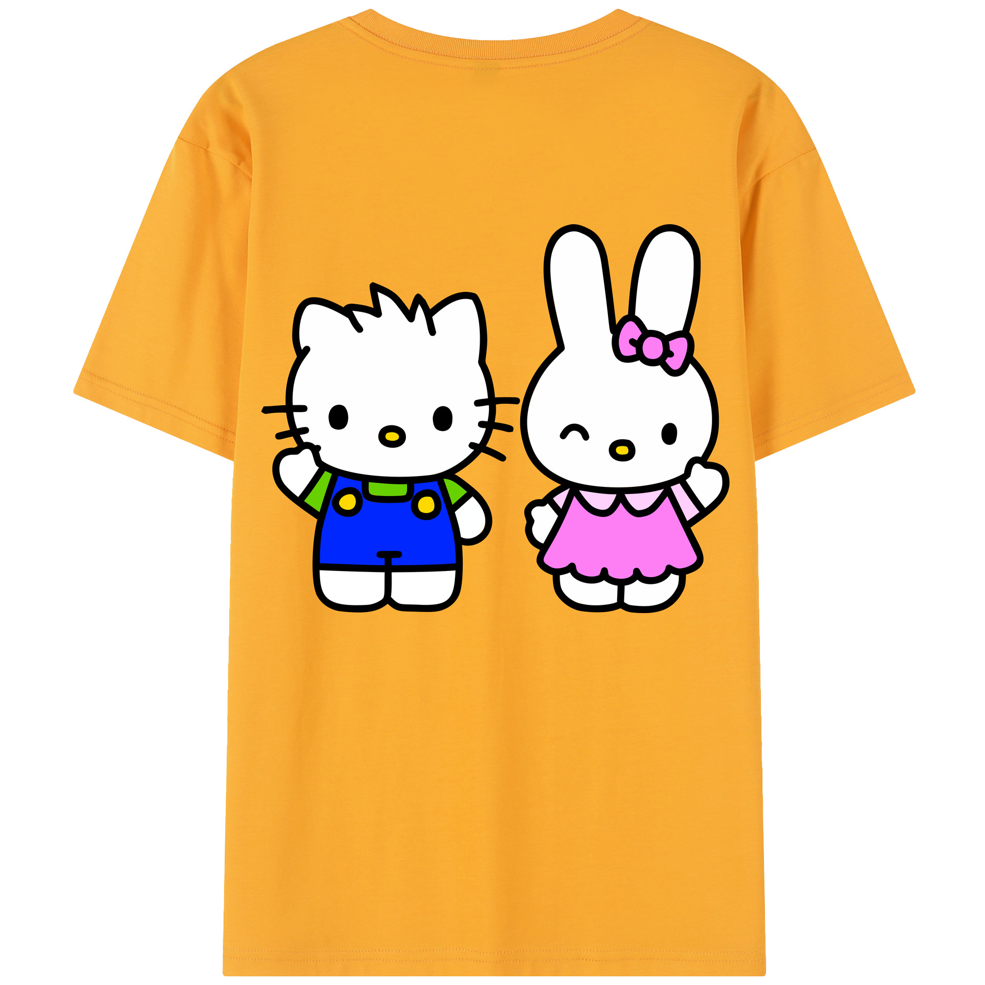 （画像用） Hello Kitty ハローキティ 綿100％半袖Tシャツ（背面プリント）