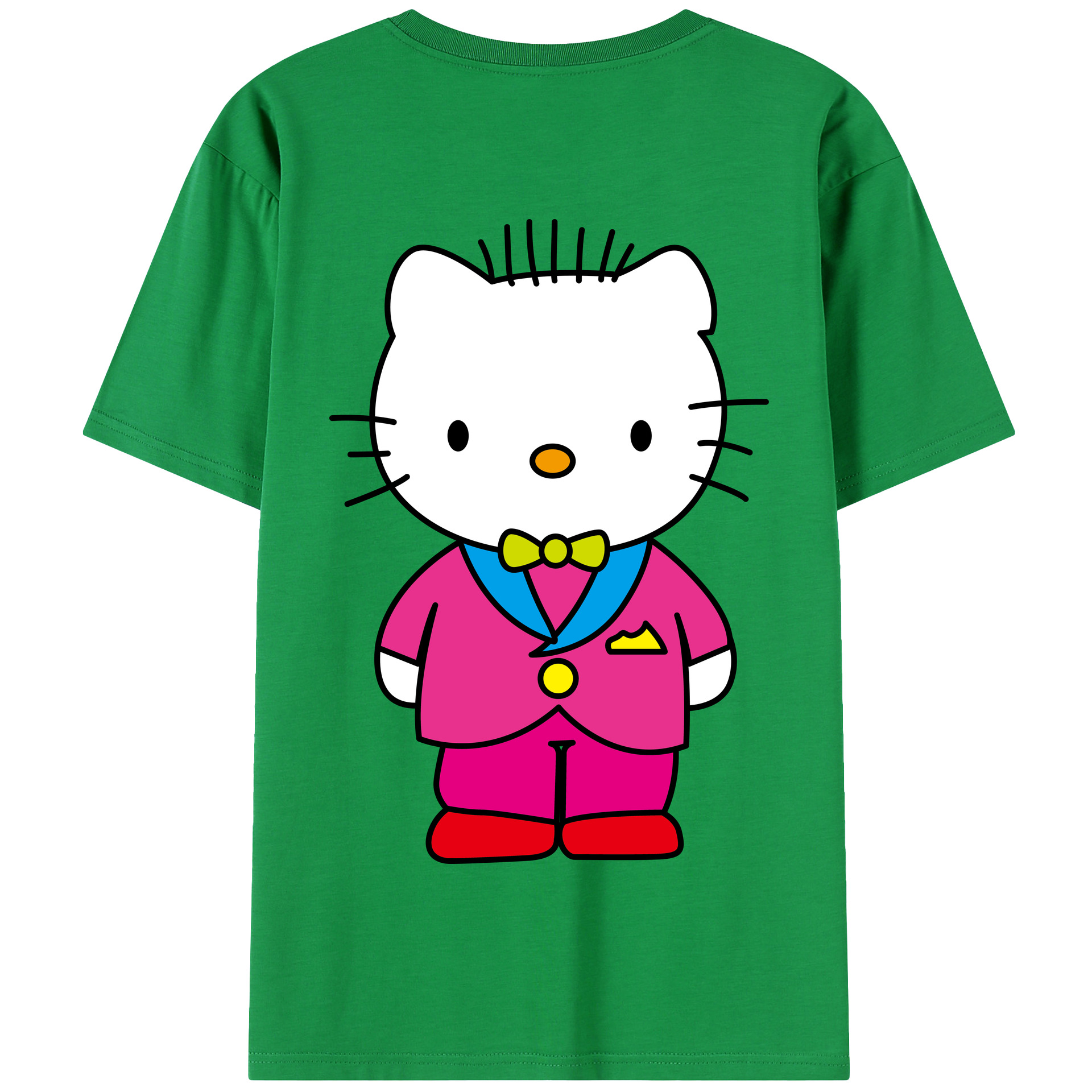 （画像用） Hello Kitty ハローキティ 綿100％半袖Tシャツ（背面プリント）
