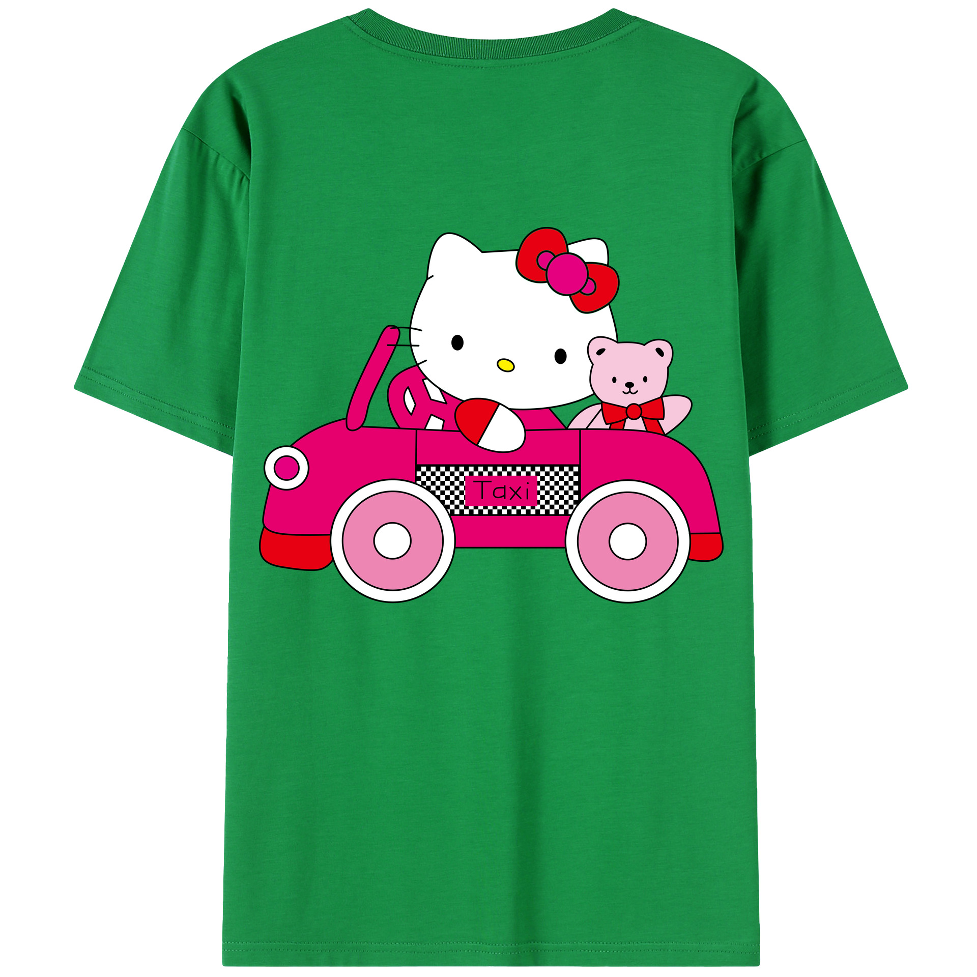 （画像用） Hello Kitty ハローキティ 綿100％半袖Tシャツ（背面プリント）