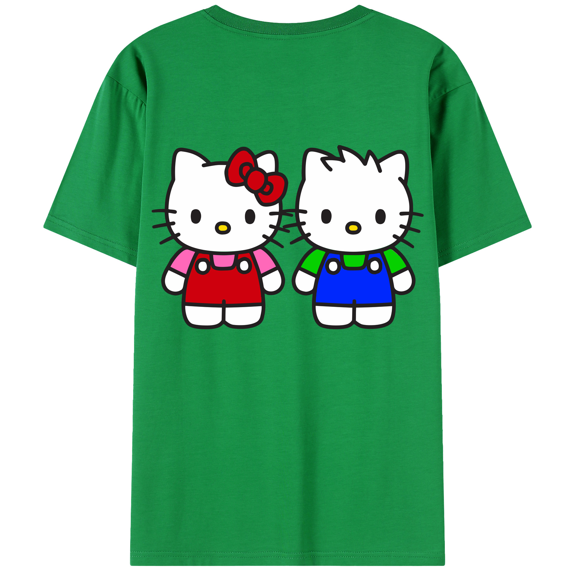 （画像用） Hello Kitty ハローキティ 綿100％半袖Tシャツ（背面プリント）