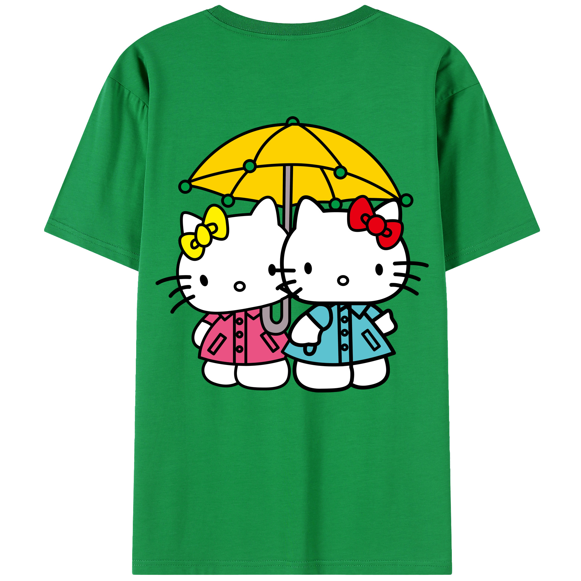 （画像用） Hello Kitty ハローキティ 綿100％半袖Tシャツ（背面プリント）