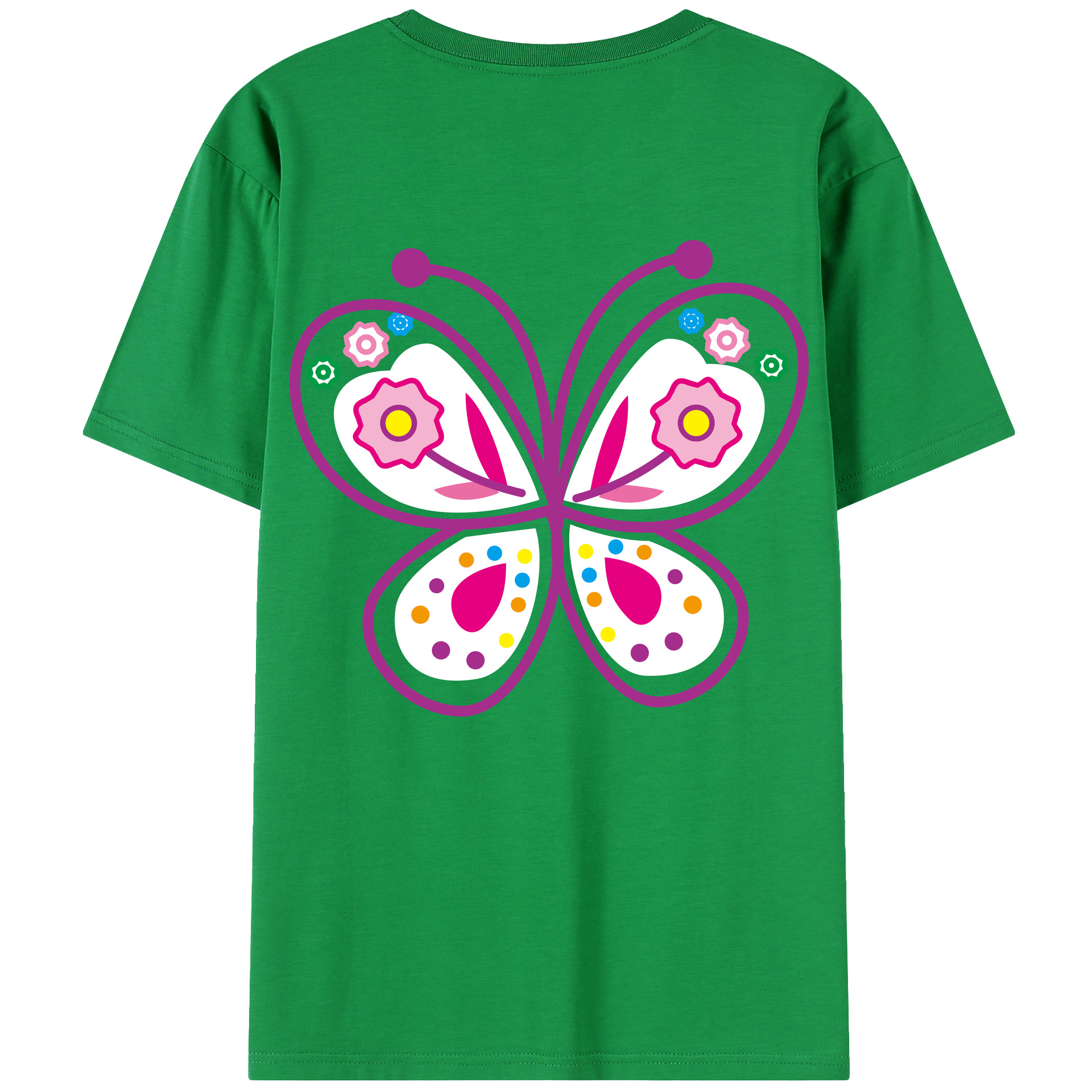 （画像用） Hello Kitty ハローキティ 綿100％半袖Tシャツ（背面プリント）