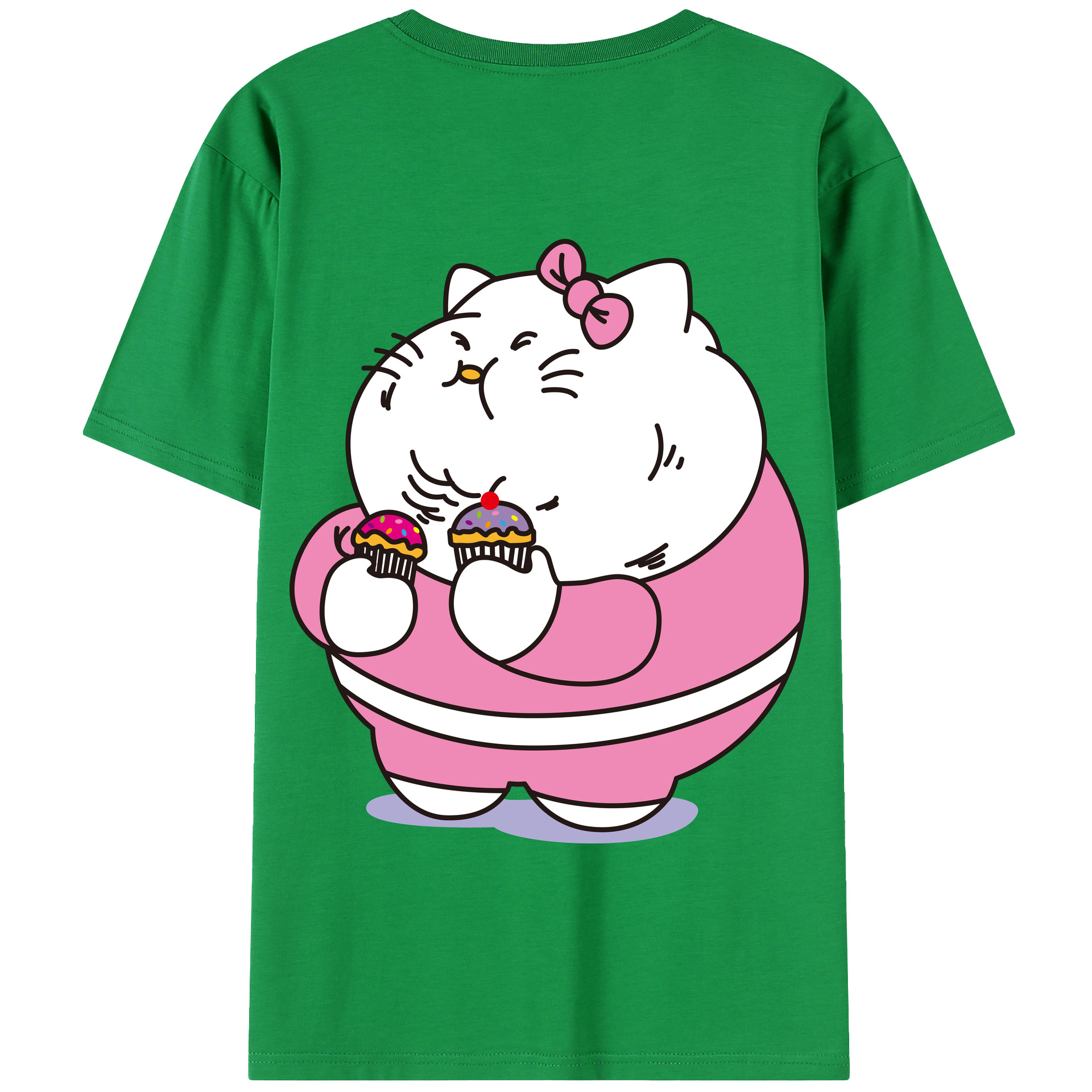 （画像用） Hello Kitty ハローキティ 綿100％半袖Tシャツ（背面プリント）
