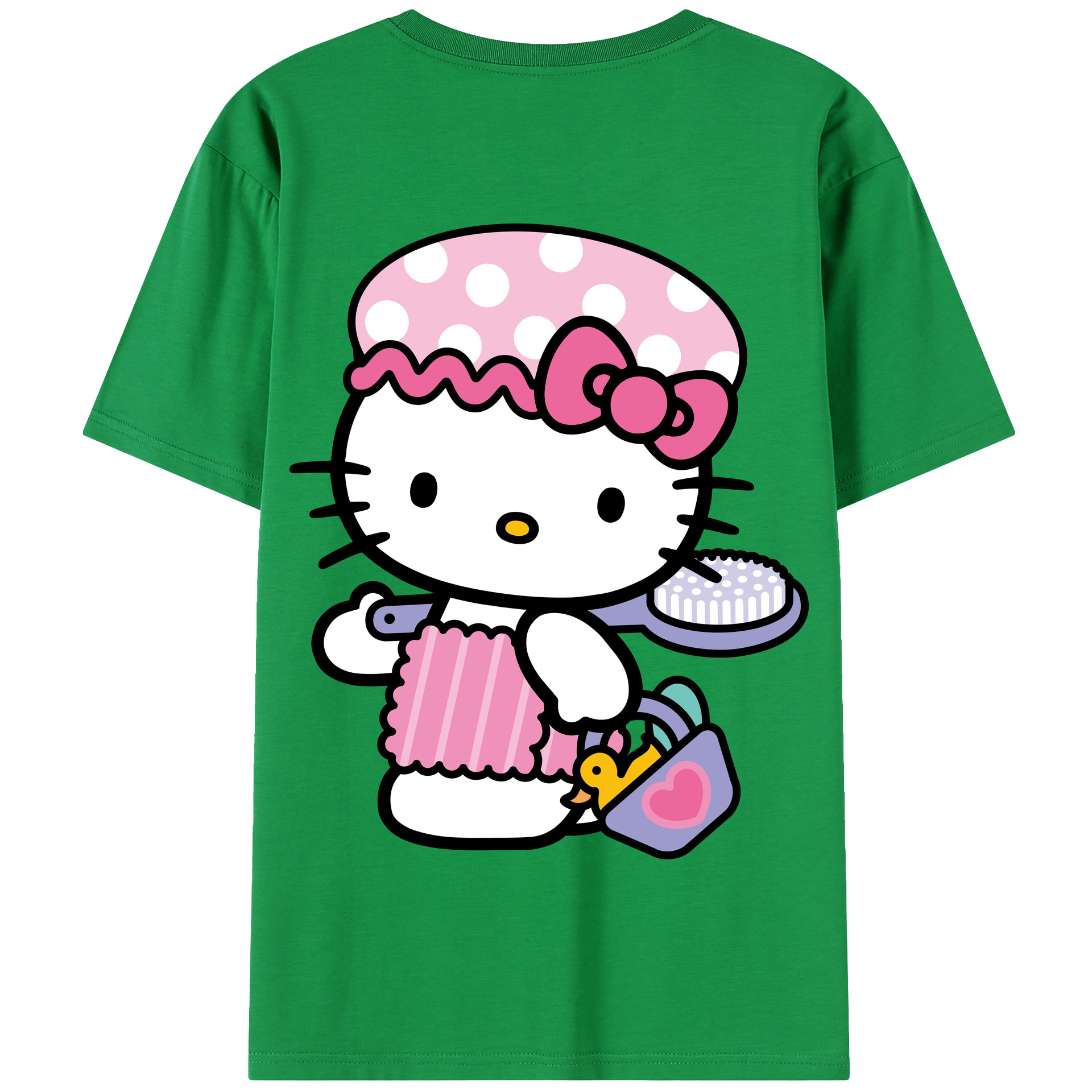 （画像用） Hello Kitty ハローキティ 綿100％半袖Tシャツ（背面プリント）