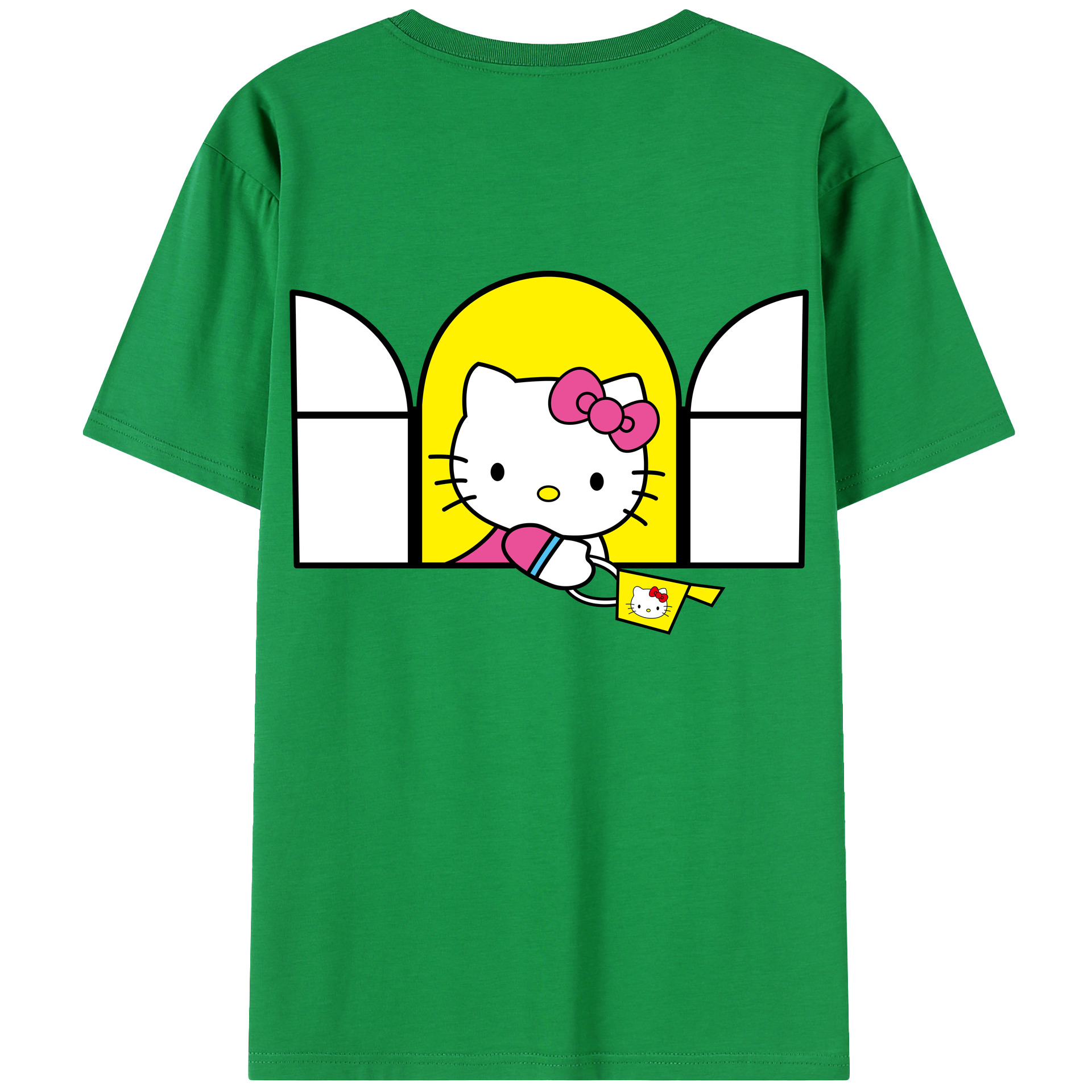 （画像用） Hello Kitty ハローキティ 綿100％半袖Tシャツ（背面プリント）