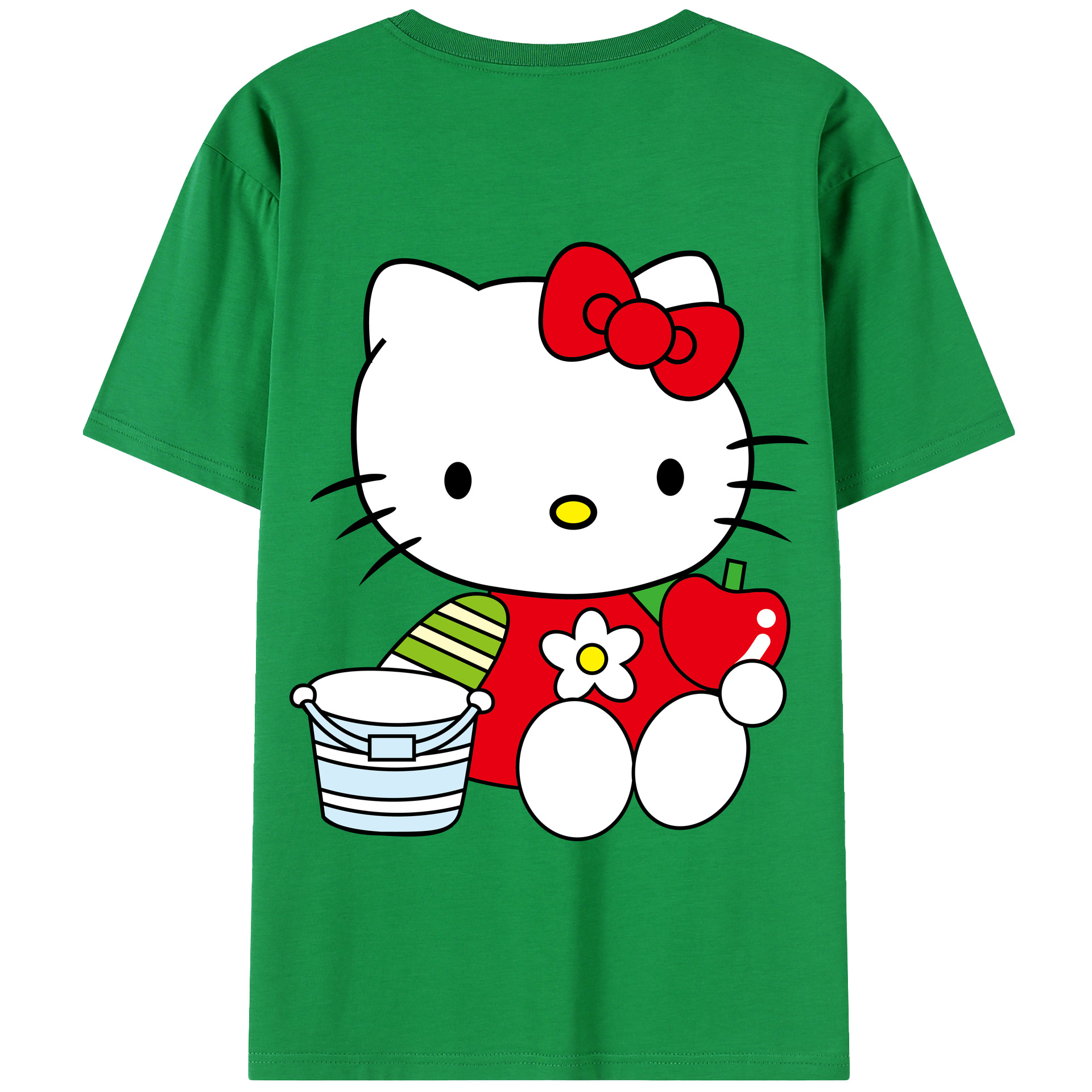 （画像用） Hello Kitty ハローキティ 綿100％半袖Tシャツ（背面プリント）