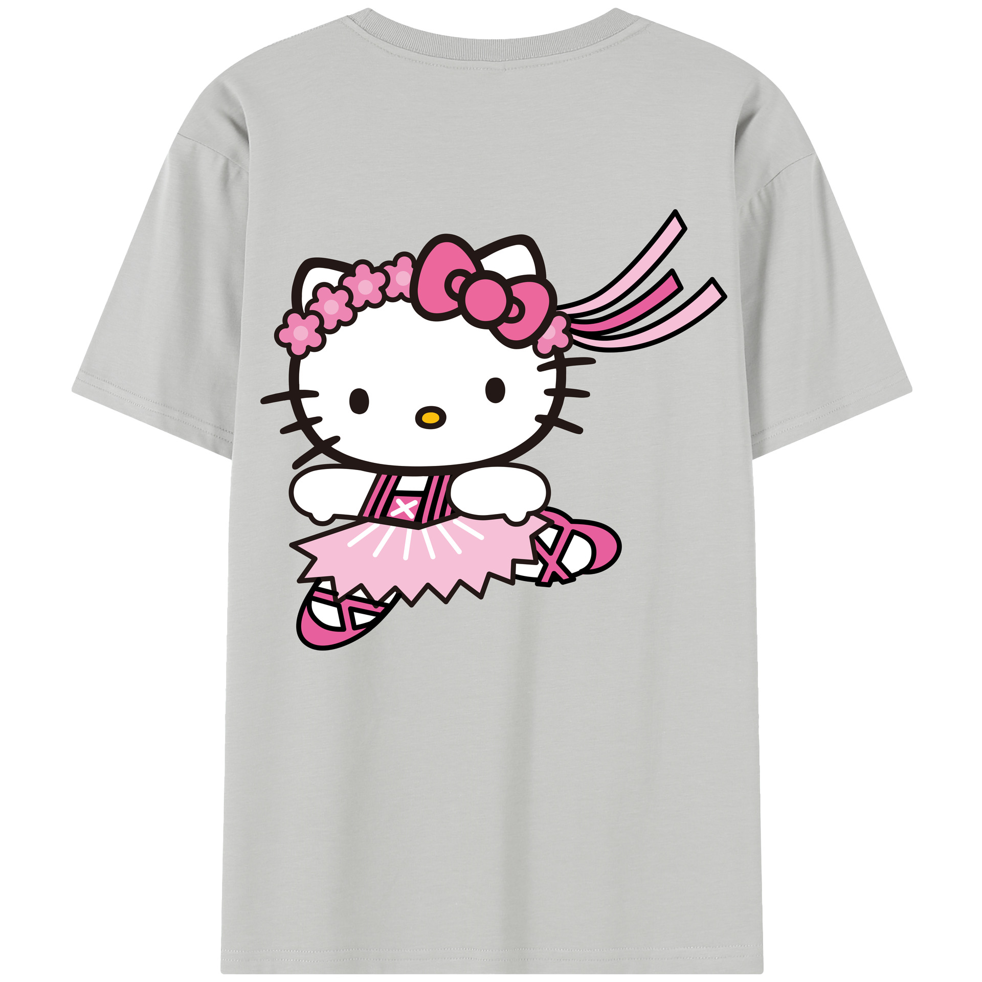 （画像用） Hello Kitty ハローキティ 綿100％半袖Tシャツ（背面プリント）