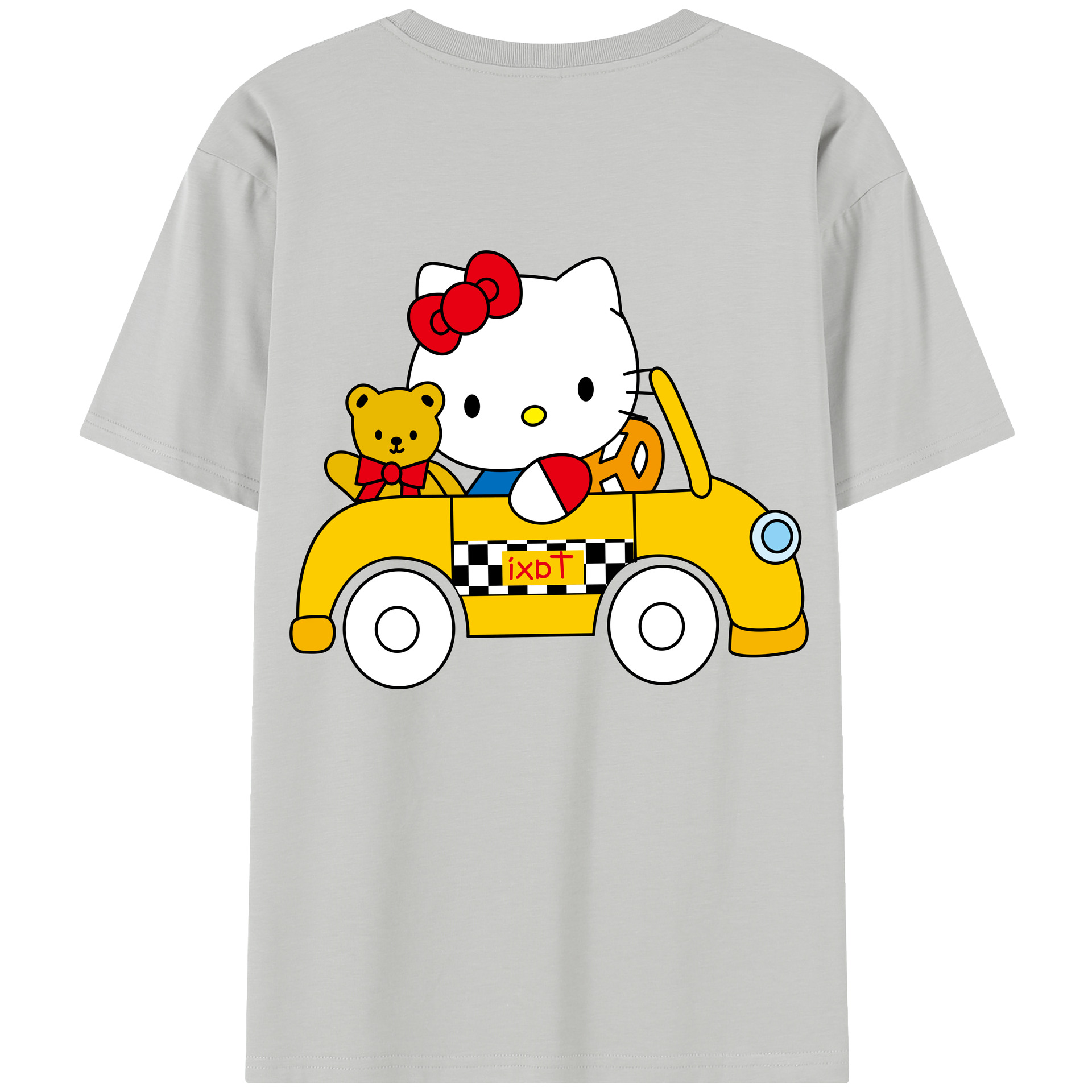 （画像用） Hello Kitty ハローキティ 綿100％半袖Tシャツ（背面プリント）