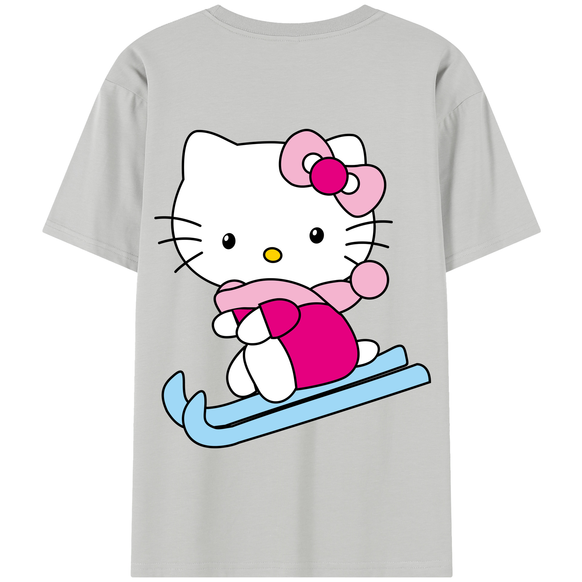 （画像用） Hello Kitty ハローキティ 綿100％半袖Tシャツ（背面プリント）