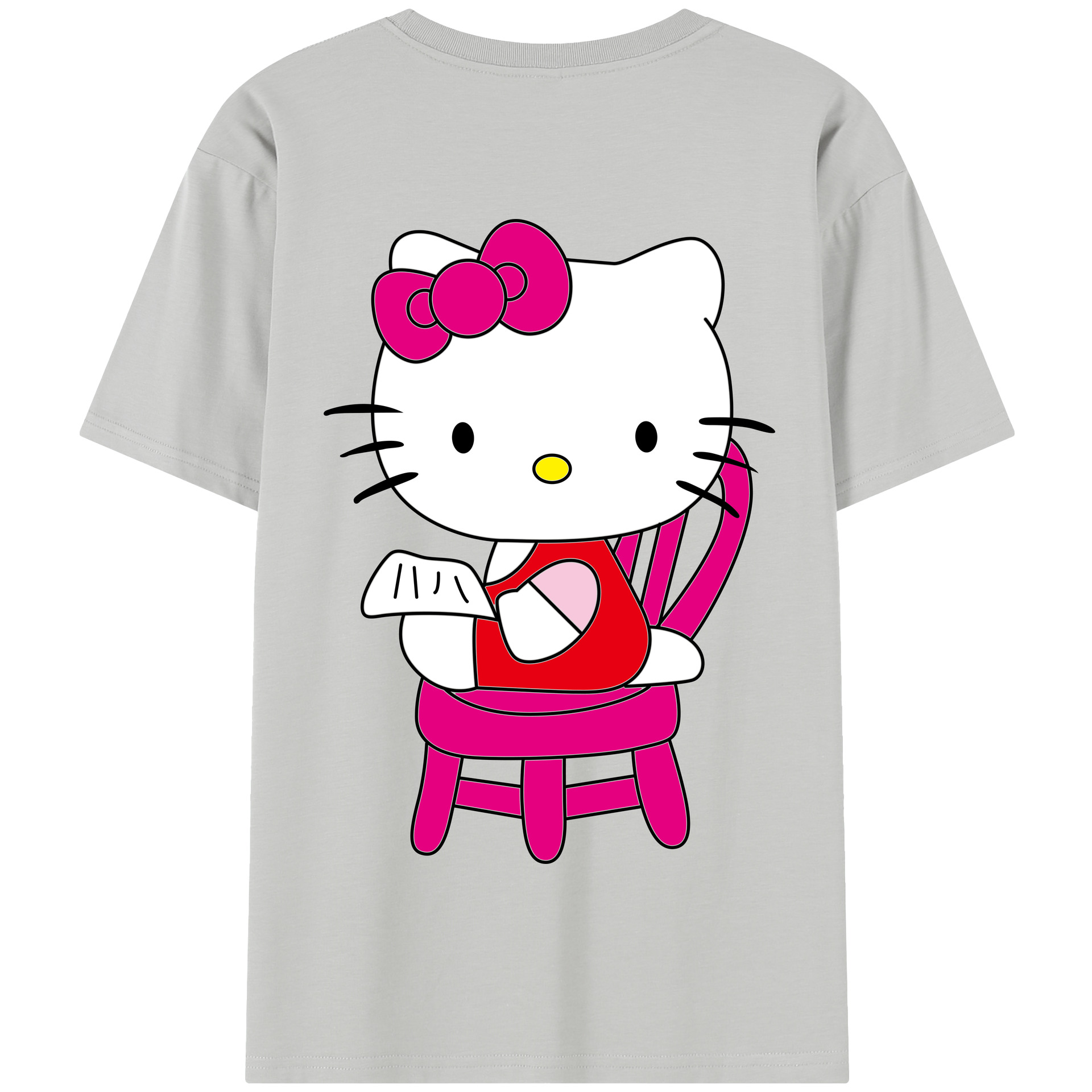 （画像用） Hello Kitty ハローキティ 綿100％半袖Tシャツ（背面プリント）