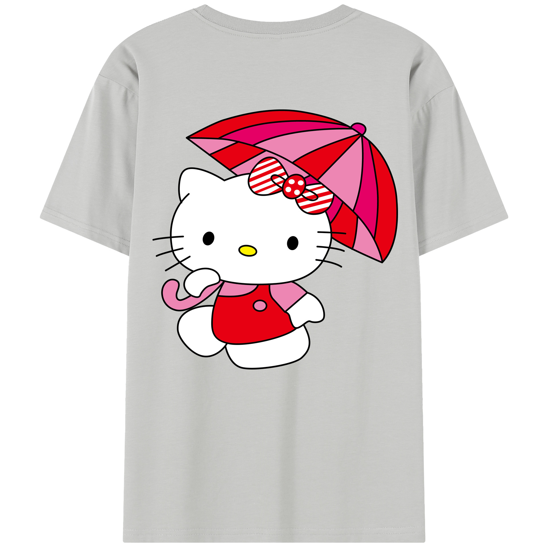 （画像用） Hello Kitty ハローキティ 綿100％半袖Tシャツ（背面プリント）