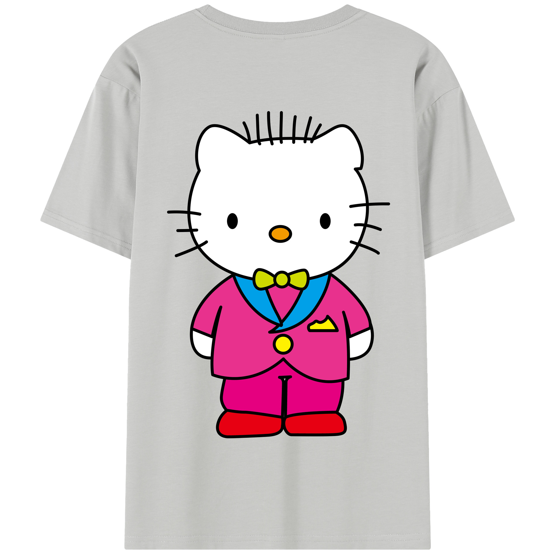 （画像用） Hello Kitty ハローキティ 綿100％半袖Tシャツ（背面プリント）