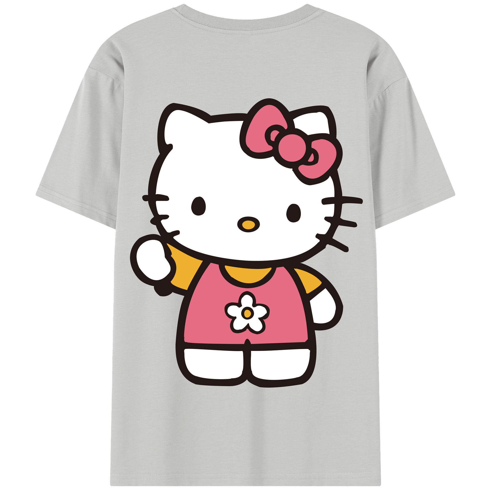 （画像用） Hello Kitty ハローキティ 綿100％半袖Tシャツ（背面プリント）